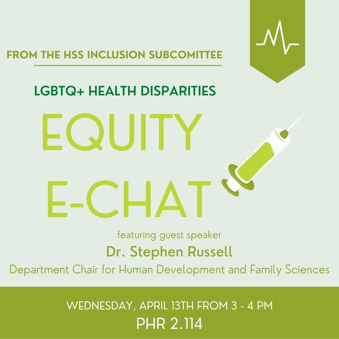 Join us for our third Equity E-chat! OPEN TO ALL CNS STUDENTS