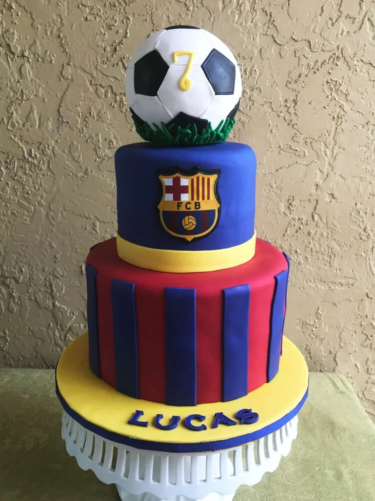 Barcelona Soccer Cake