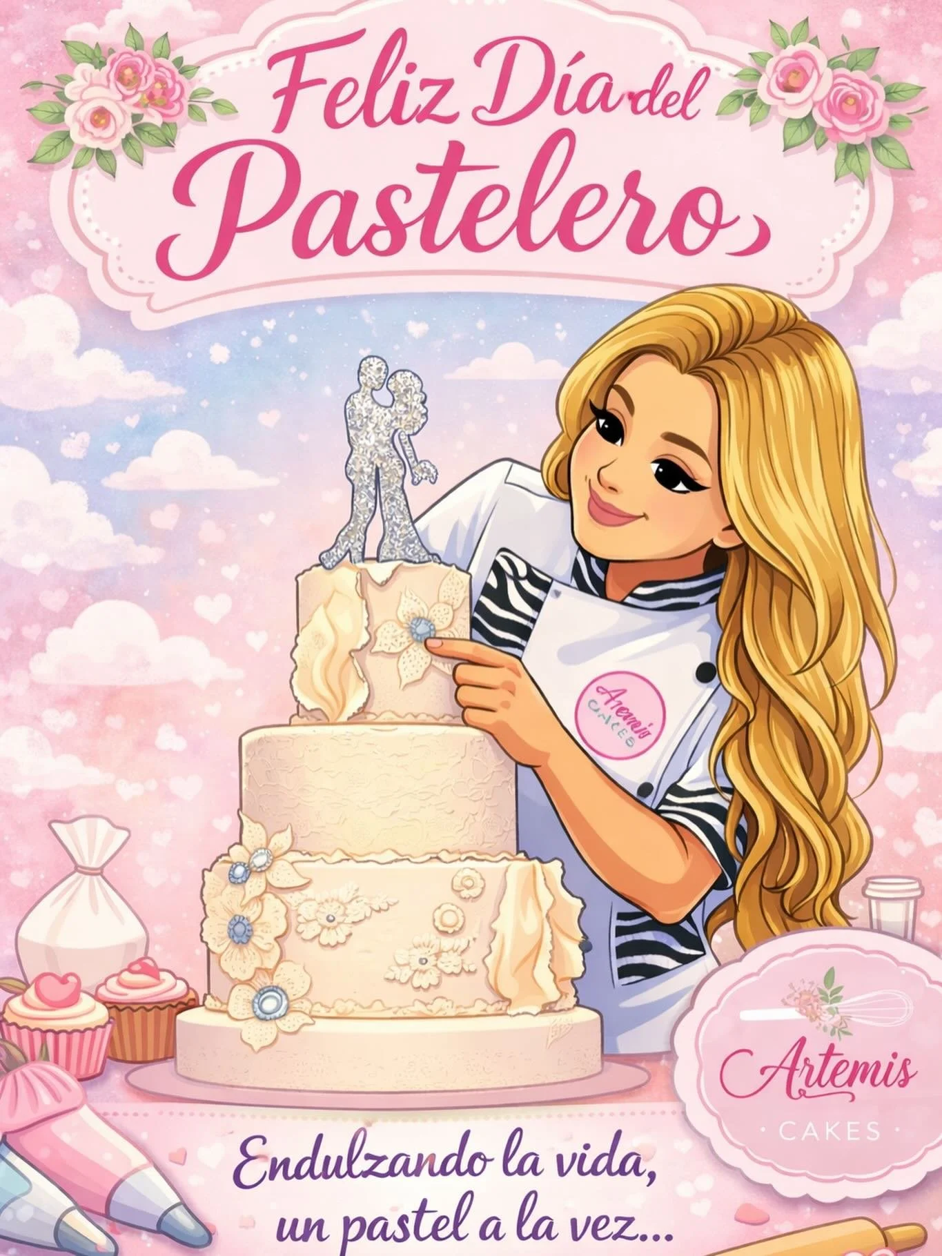 Hoy celebramos el D&iacute;a del Pastelero 🎂✨
Una profesi&oacute;n hecha de pasi&oacute;n, detalles y mucho amor.
Gracias a quienes endulzamos momentos y creamos recuerdos inolvidables, un pastel a la vez 🤍

#D&iacute;aDelPastelero #ArtemisCakes #H