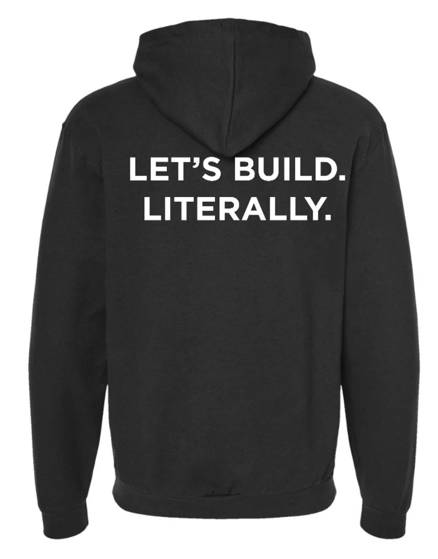 image of plain black hoodie sweatshirt with TO PDX tshirt