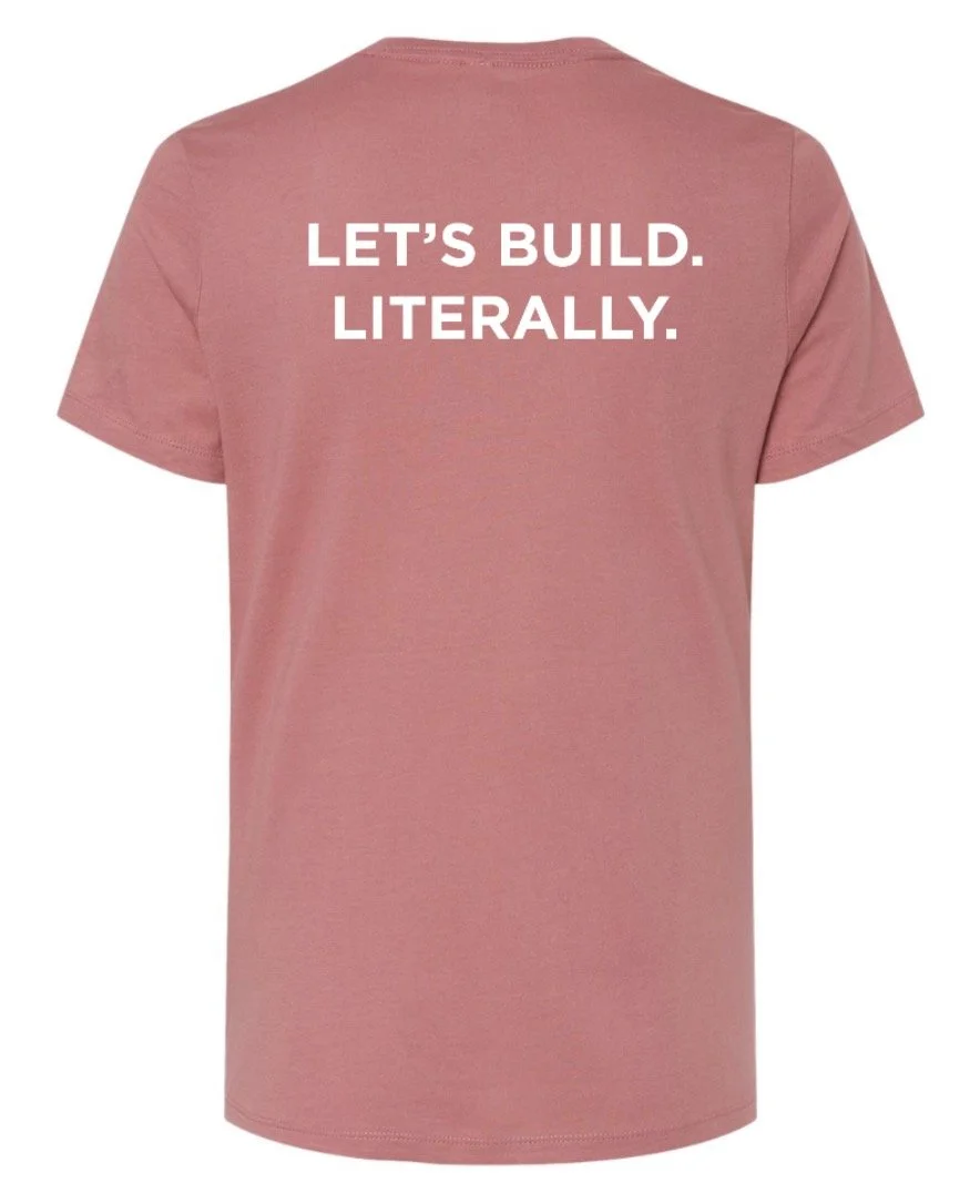 image of plain pink womens shirt with TO PDX tshirt