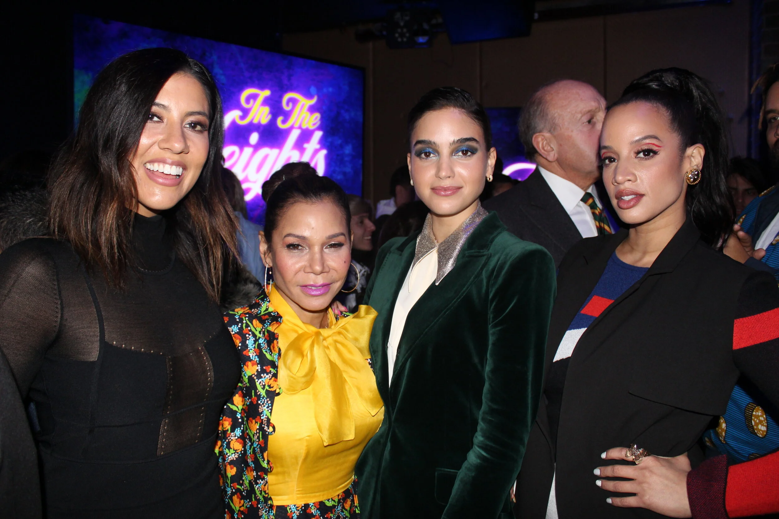 In The Heights - Stephanie Beatriz, Daphne Rubin-Vega, Melissa Barrera, and Dascha Polanco.JPG
