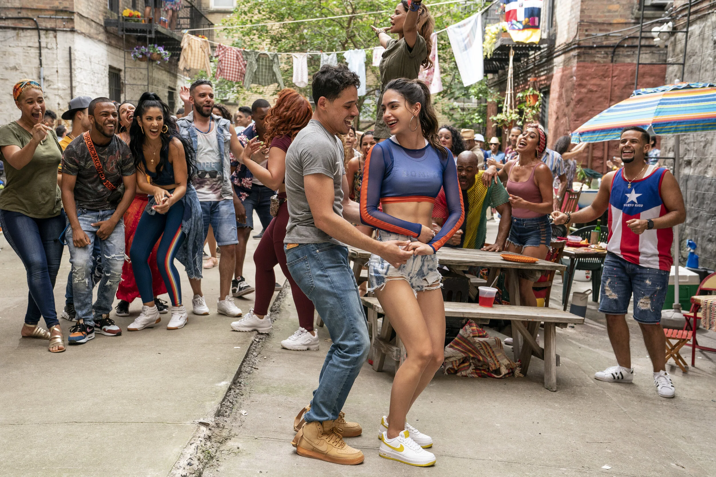 In The Heights ANTHONY RAMOS as Usnavi and MELISSA BARRERA as Vanessa.jpeg