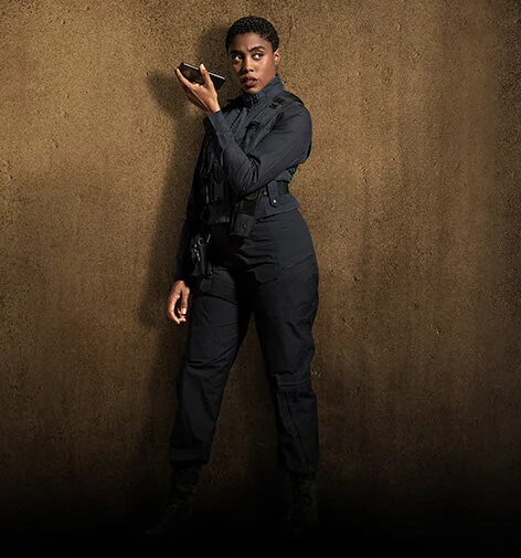 Lashana Lynch as Nomi in the Nokia Ad Campaign for James Bond No Time To Die 2.jpg