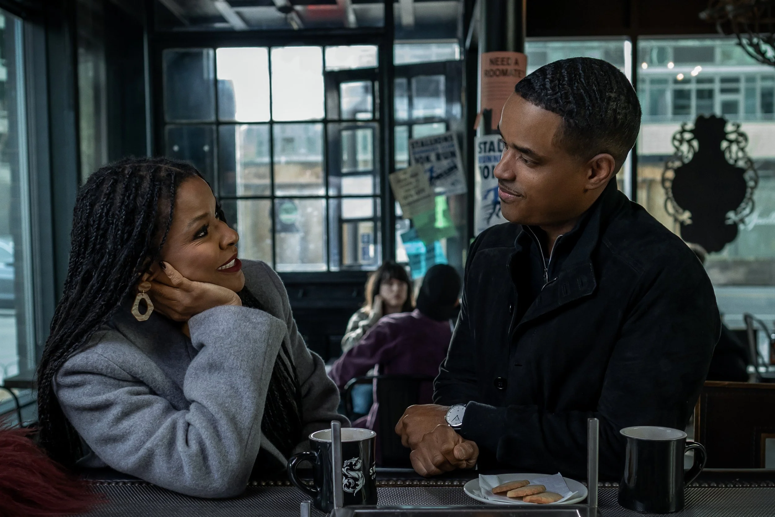 Keesha Sharp (Professor Harper Bennet) and Larenz Tate (Councilman Tate).jpg
