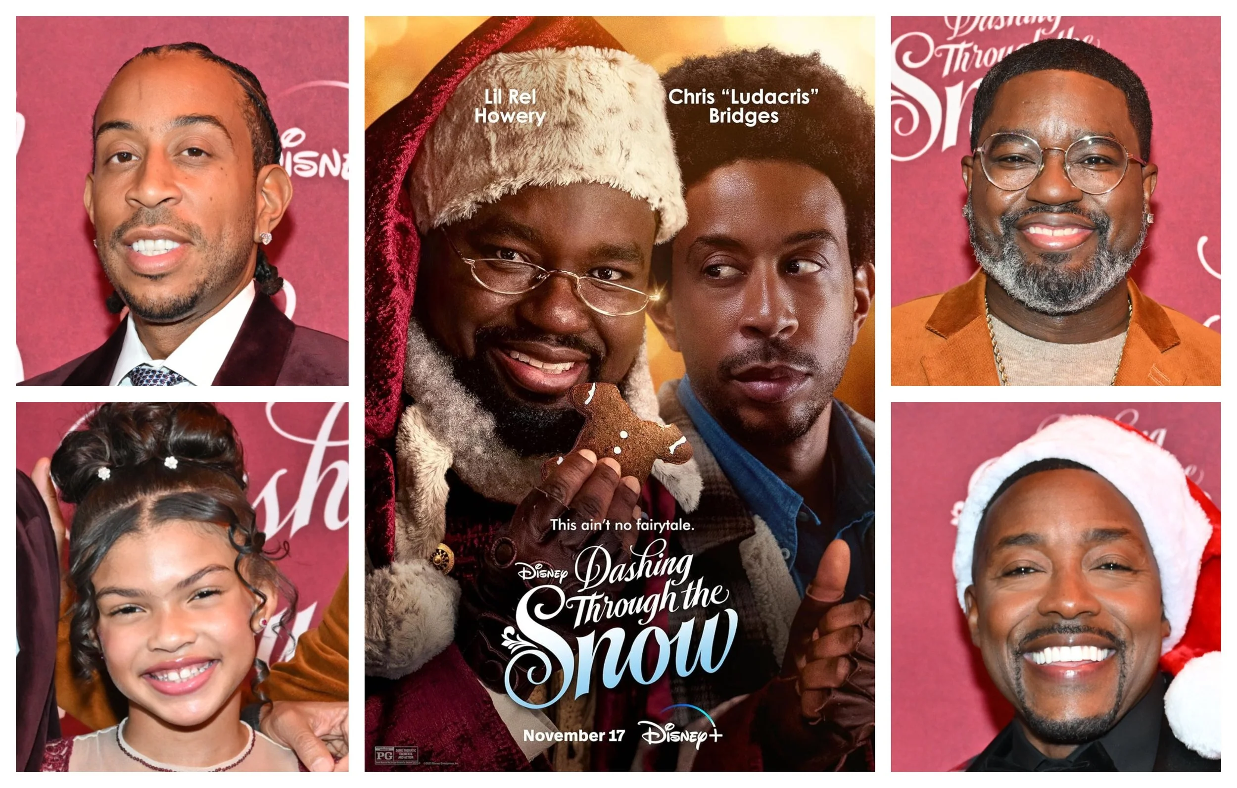 Chris Ludacris Bridges, Madison Skye Validum, Lil Rel Howery, and Will Packer Dashing Through The Snow.jpg