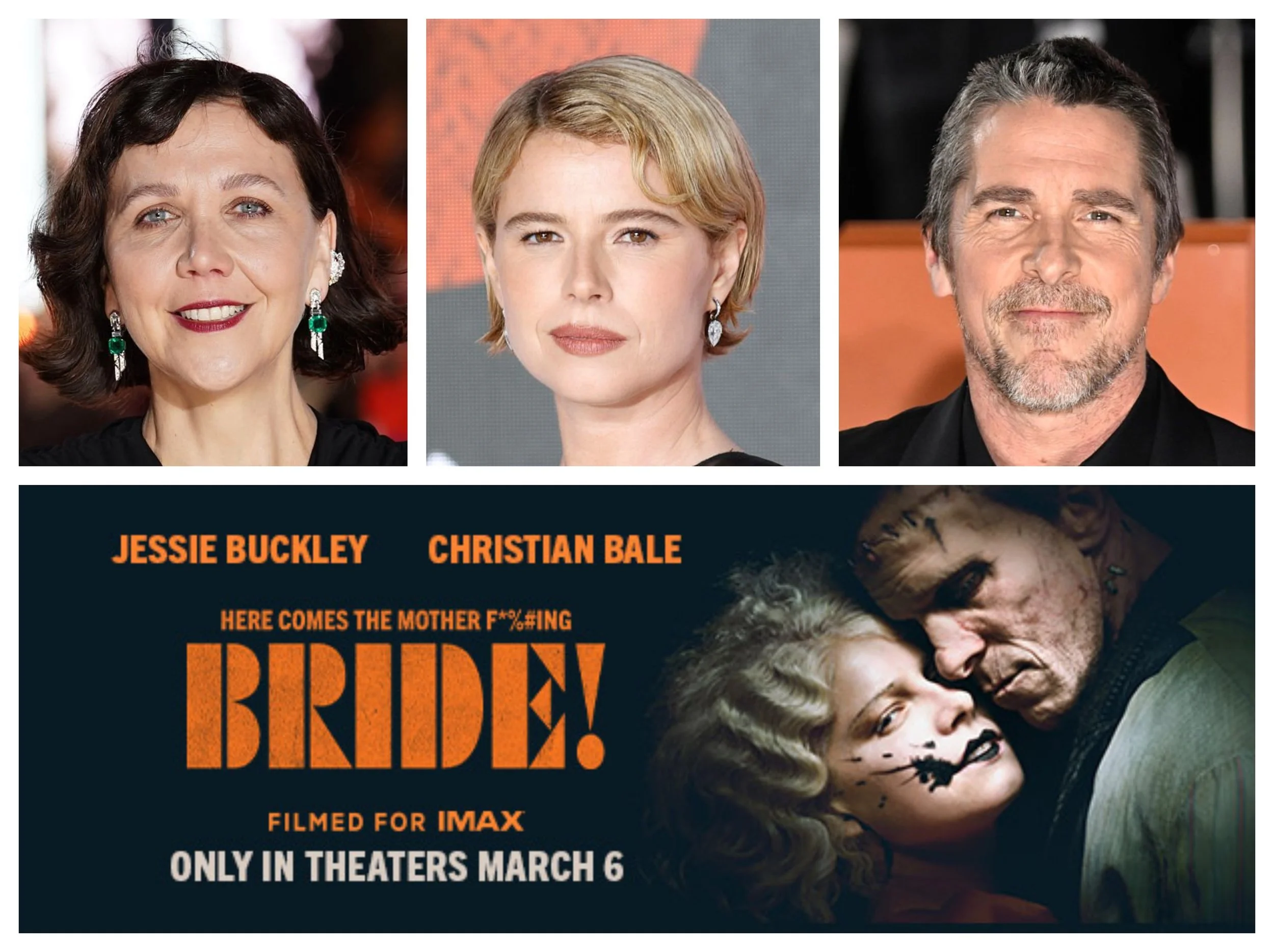 Exclusive: The Bride! interviews with Maggie Gyllenhaal, Jessie Buckley, Christian Bale