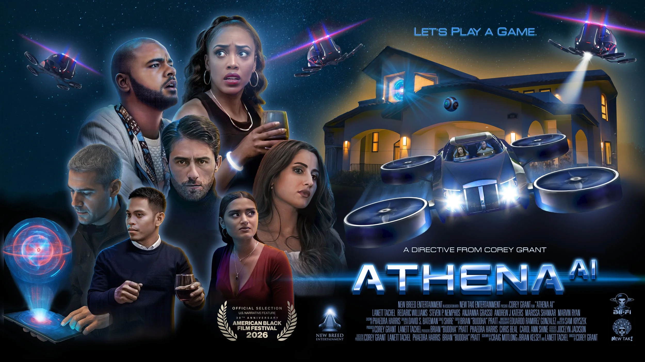 Corey Grant’s Sci-Fi Thriller ‘ATHENA A.I.’ To Premiere At 2026 American Black Film Festival