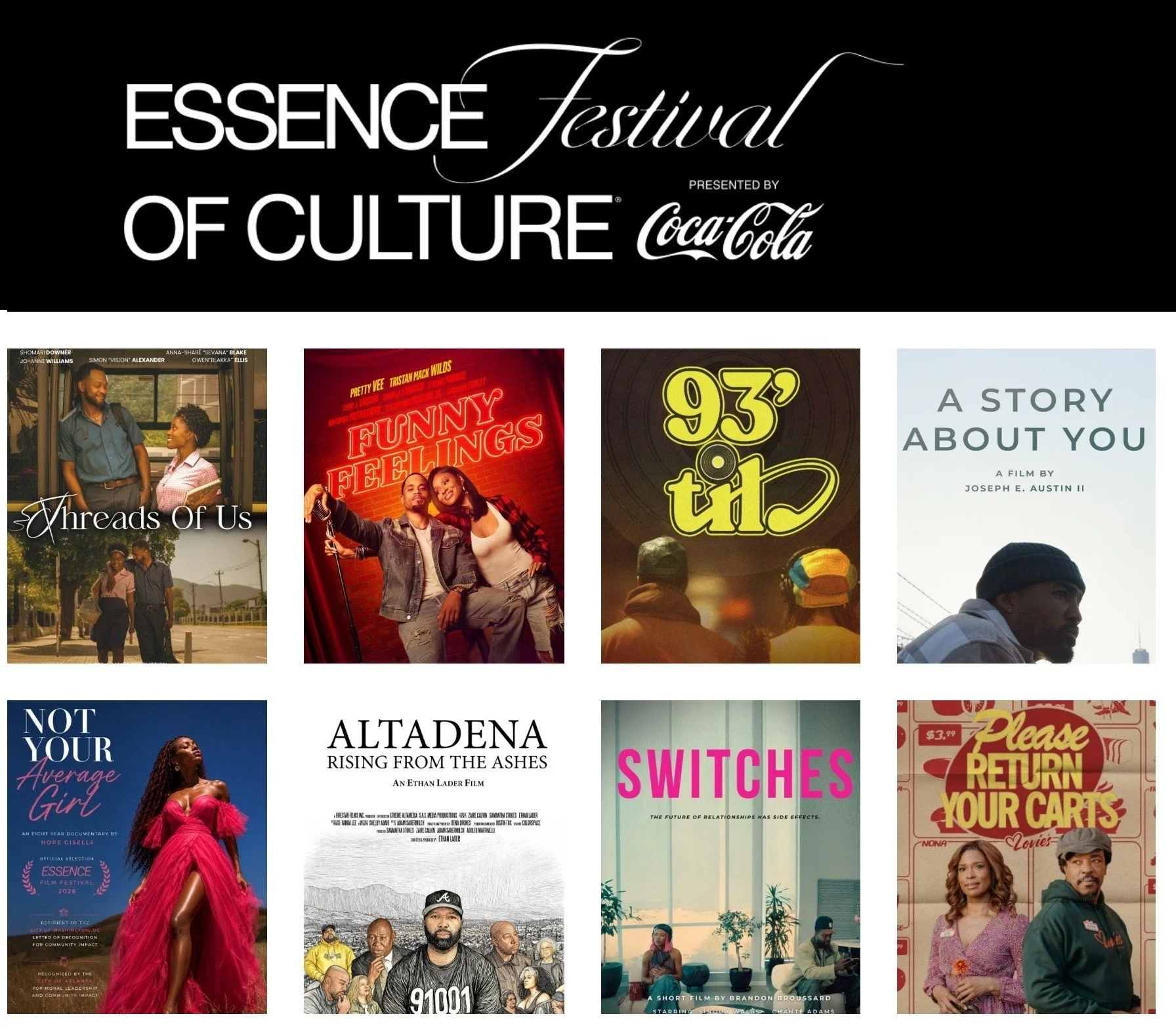 Essence Film Festival 2026 Selections
