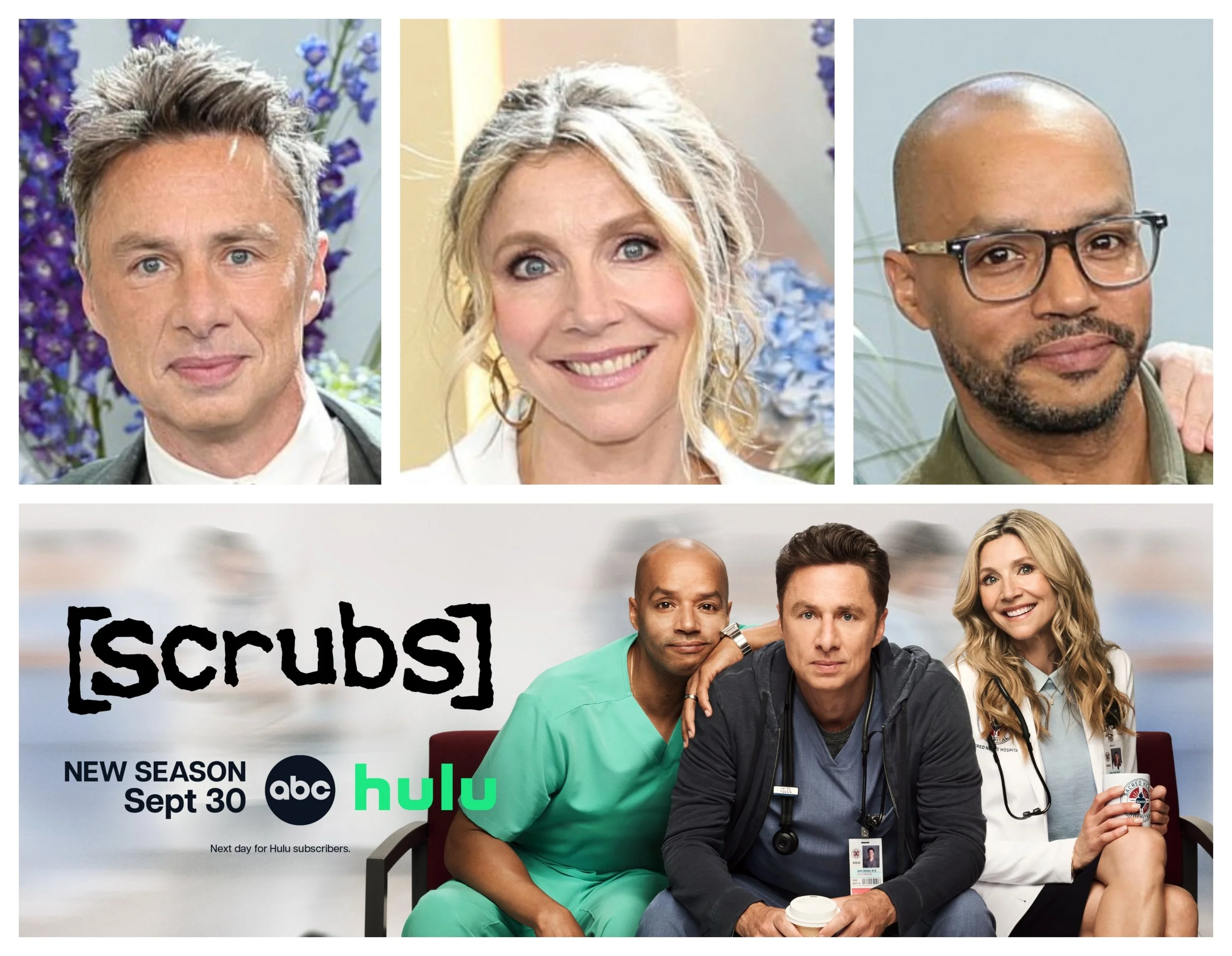 Scrubs Season 2 interviews with Zach Braff, Sarah Chalke, and Donald Faison