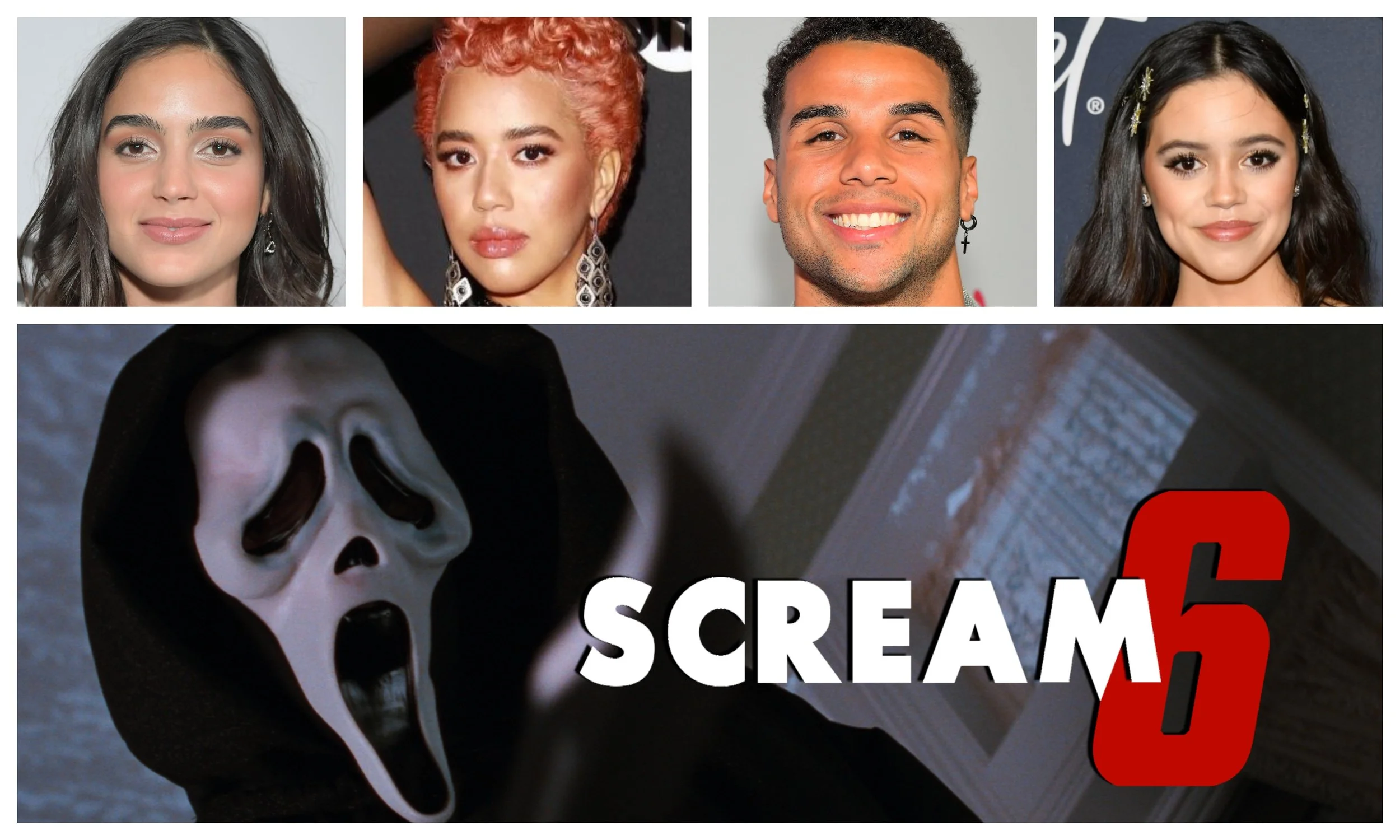 Melissa Barrera, Jasmin Savoy Brown, Mason Gooding and Jenna Ortega