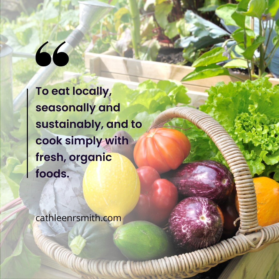This is my food philosophy. And it definitely has evolved over time. 
What began as a love of growing roses progressed to planting herbs, tomatoes and peppers, 
then to creating a full-blown kitchen garden (with a 
key lime tree and a Meyer&rsquo;s l