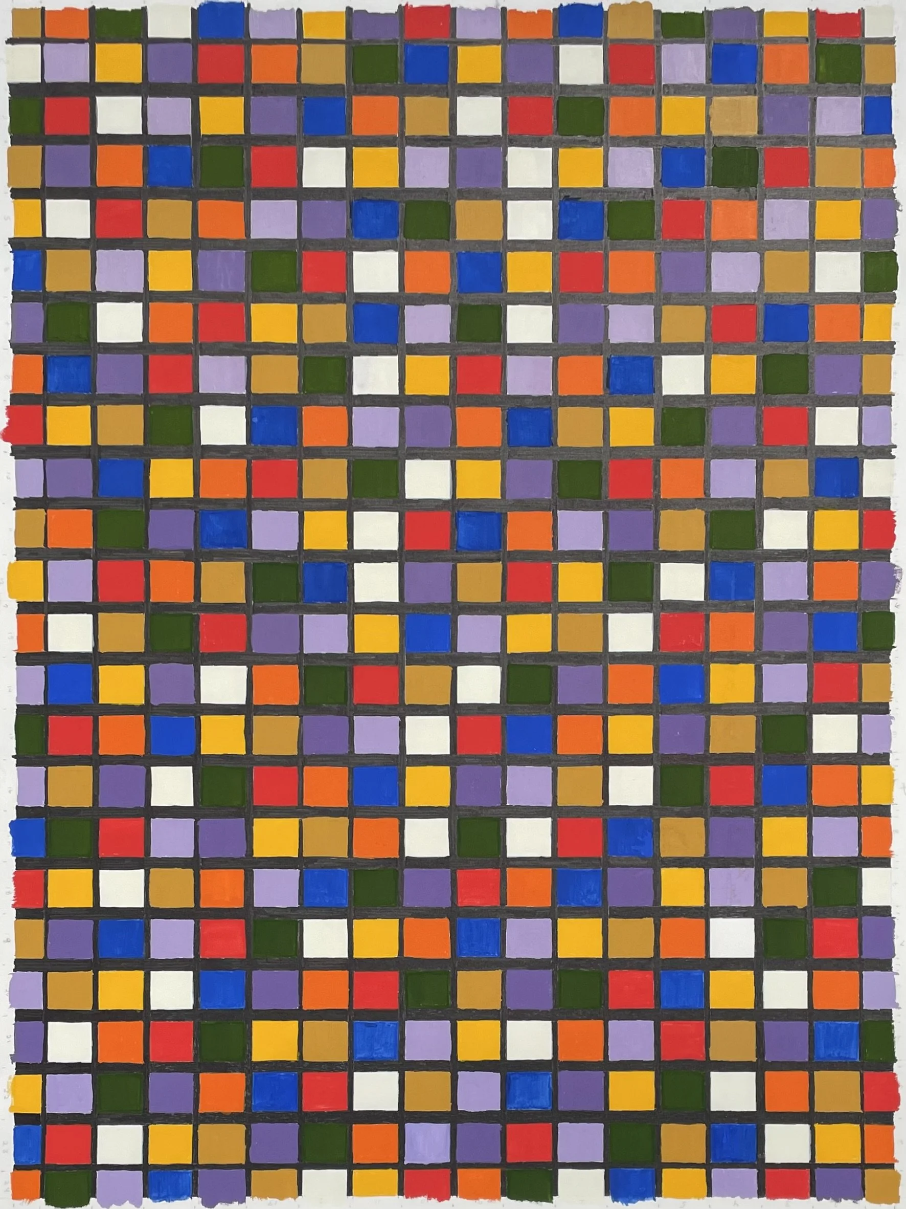 Square Composition 
18" X 24" Water Color on Paper