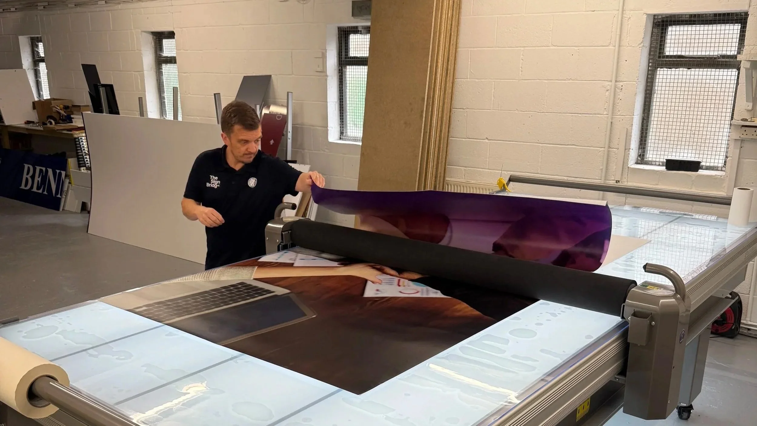 New Rollover Flat Bed Applicator Supercharges Signage Production at The Sign Bridge
