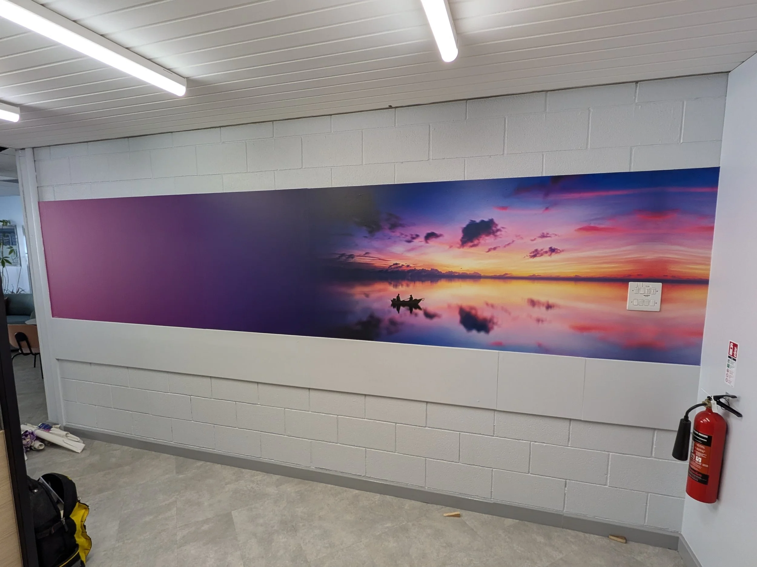  Panoramic wall vinyl installed at South Craven School 