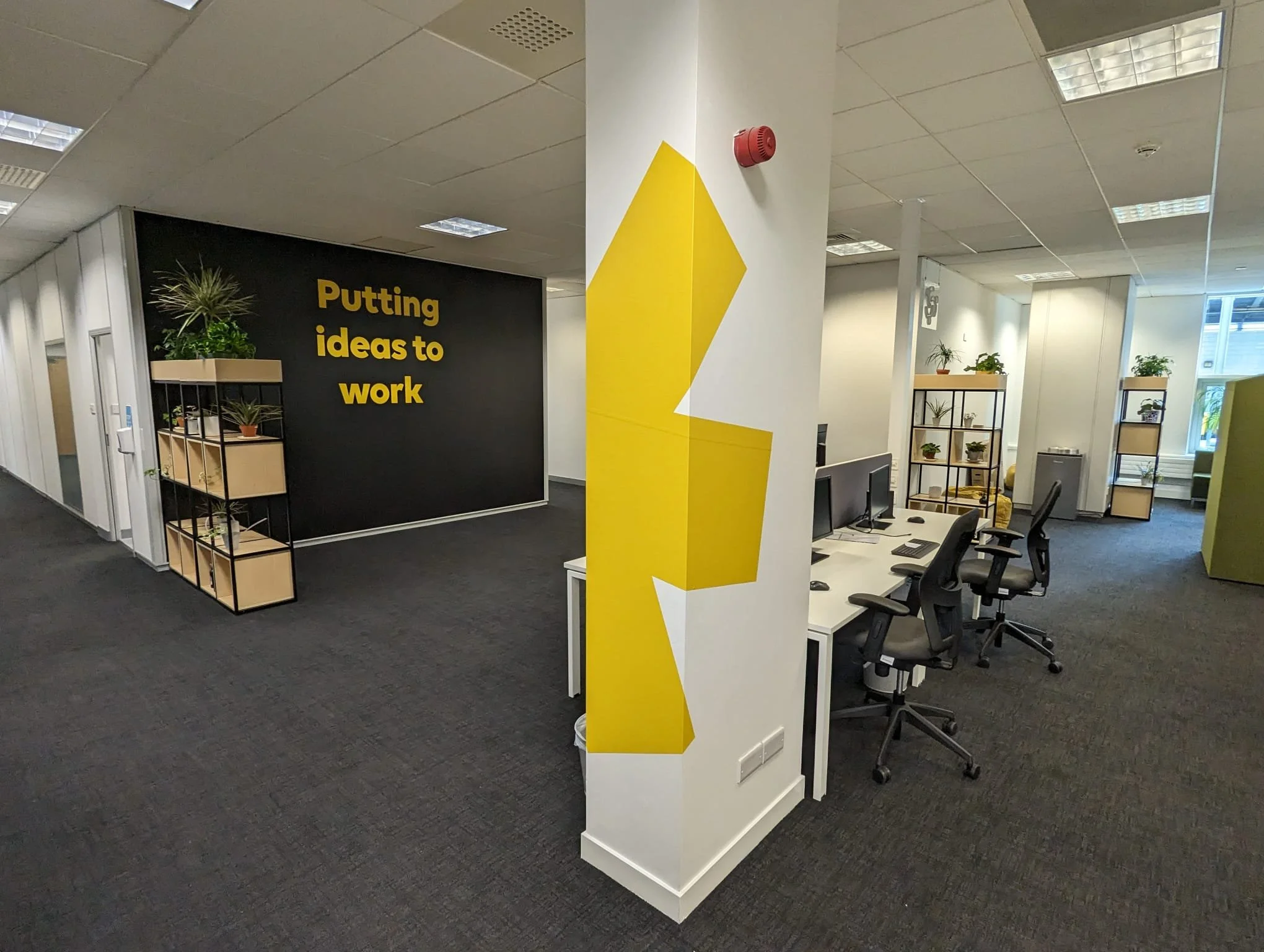  University of Manchester Innovation Factory Logo installed using wall vinyl.  