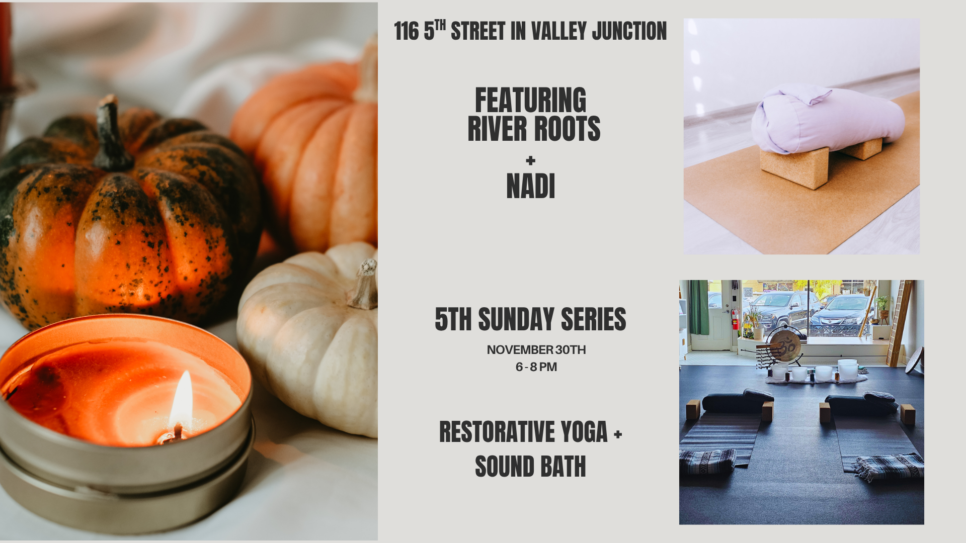 2hr Restorative Yoga + Sound Bath | 5th Sunday Series