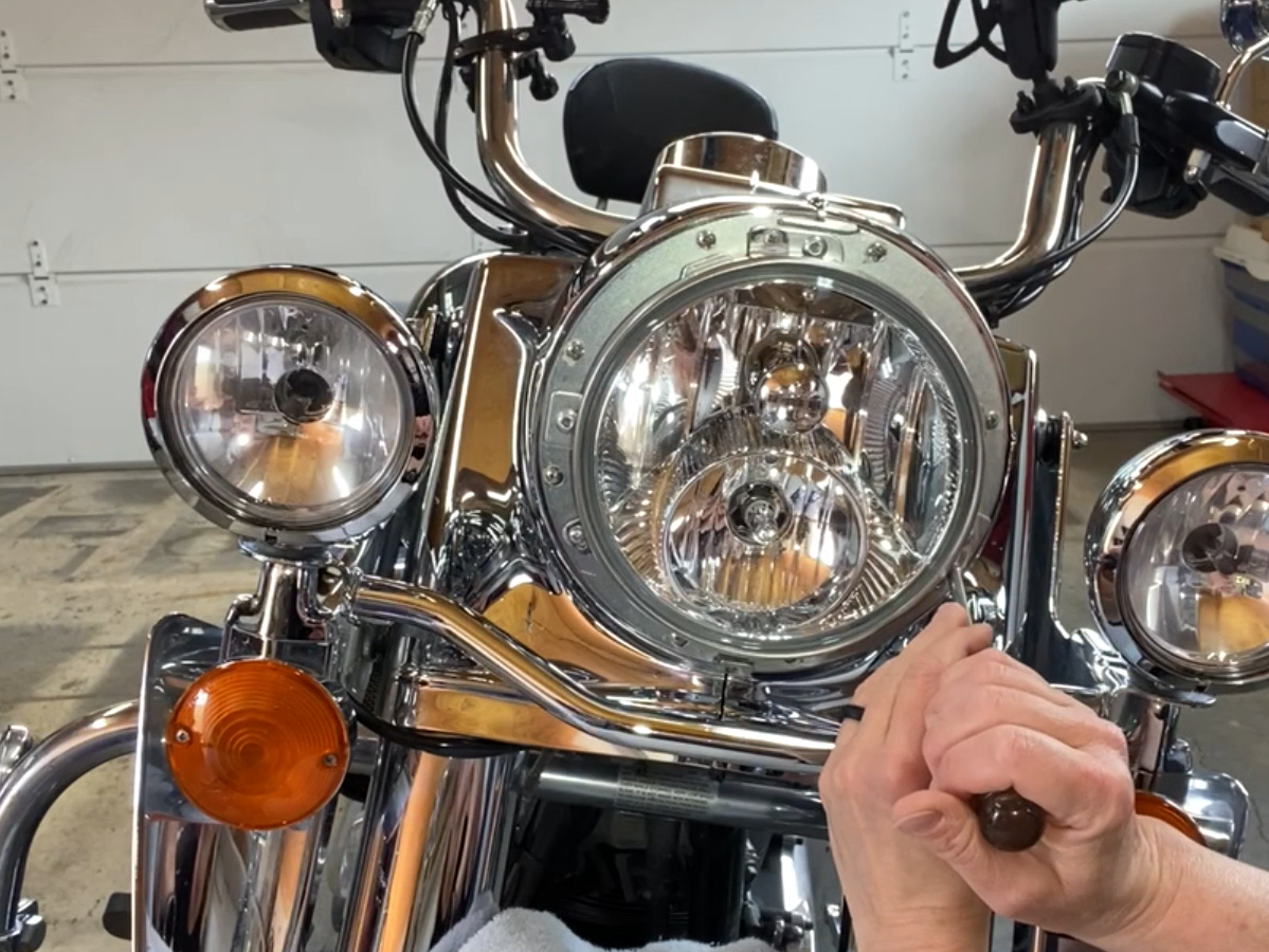 Install LED Headlight For A Road King Classic — Robin The Lady Biker