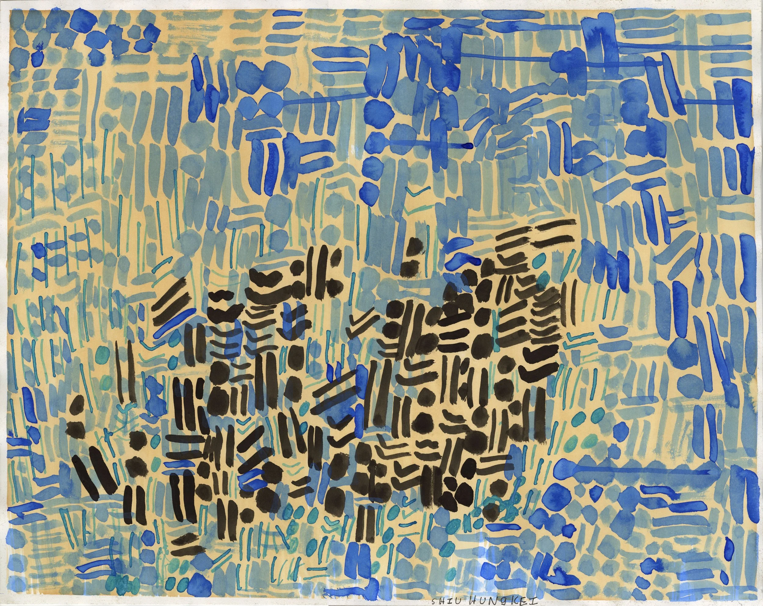   Hung Kei Shiu,   Untitled , 2024, watercolor on paper, 17 x 21.50 inches. 