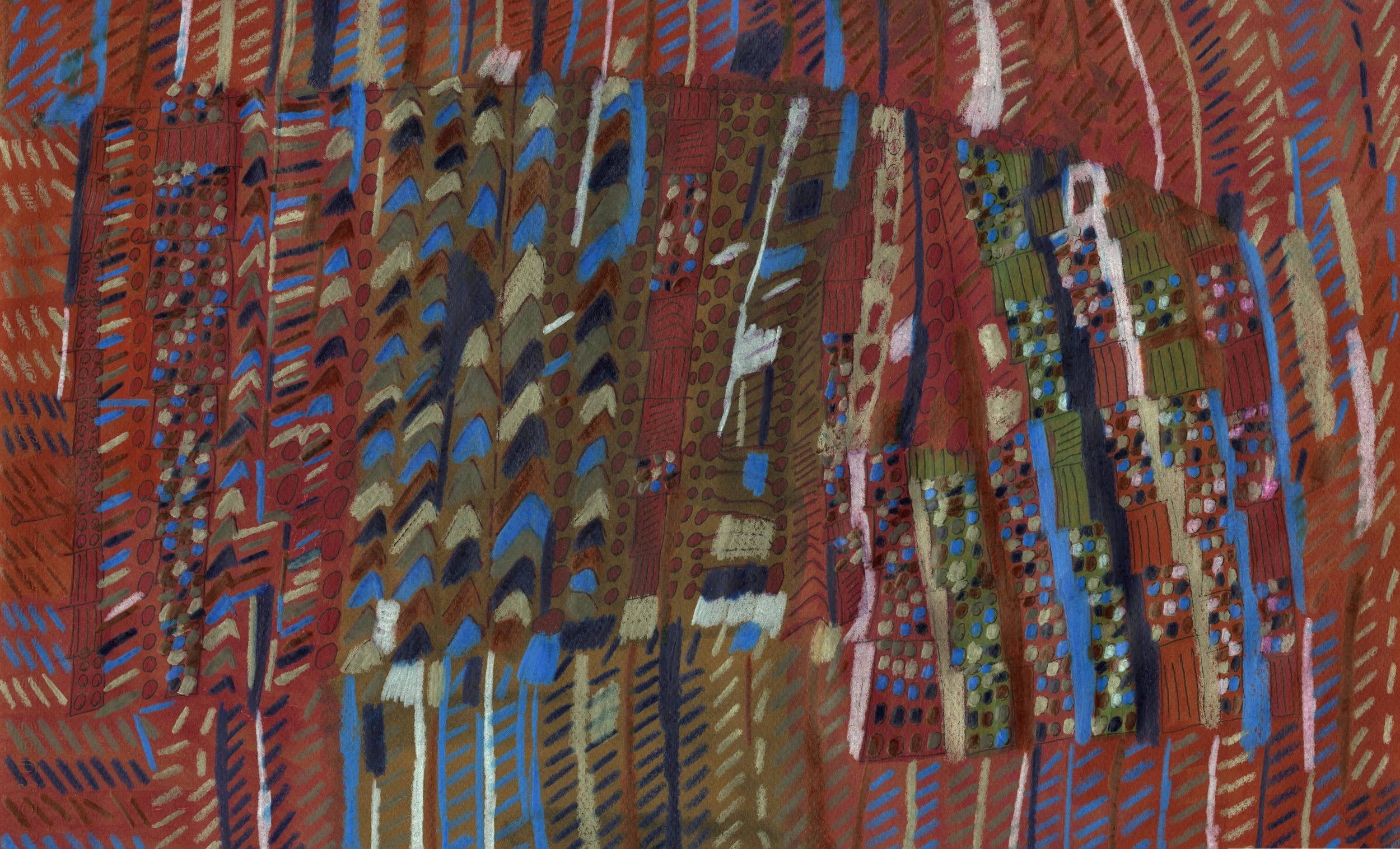   Hung Kei Shiu,   Untitled , 2011, mixed media on paper, 12.50 x 19.75 inches. 