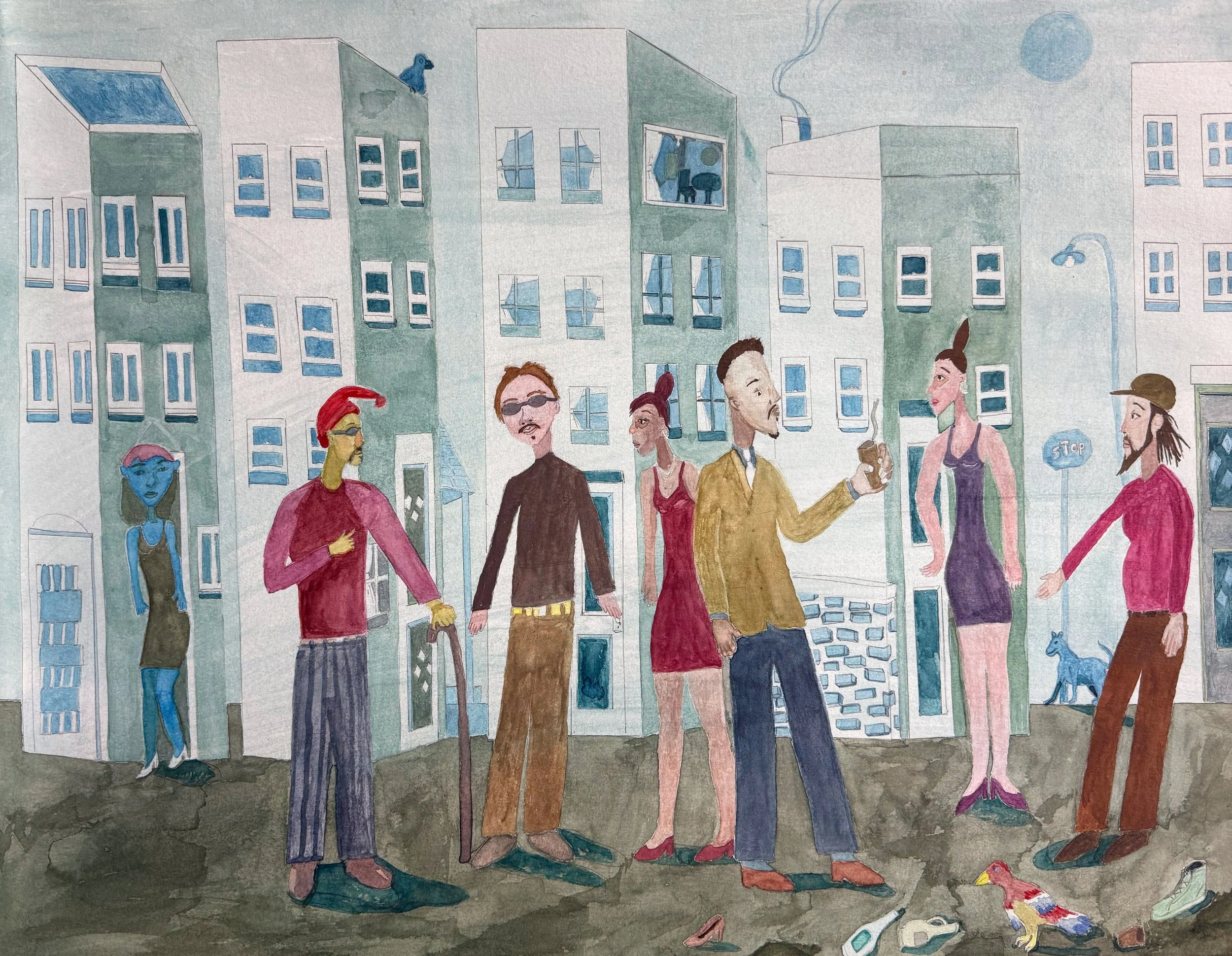   Gerald Wiggins    Untitled,  2026  ink and watercolor on paper  19.5 x 25 in  