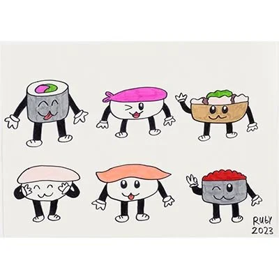 Sushi Friends by Ruby Ensor