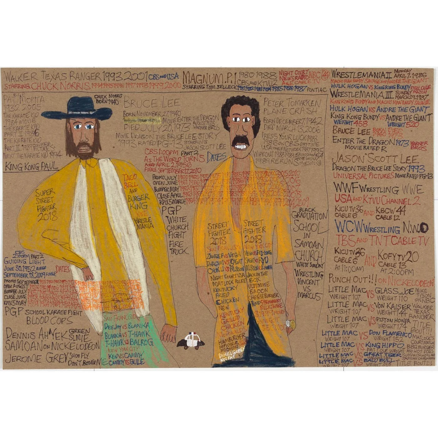 Untitled (Walker TexasRanger Magnum PI) by Daniel Green (Framed)