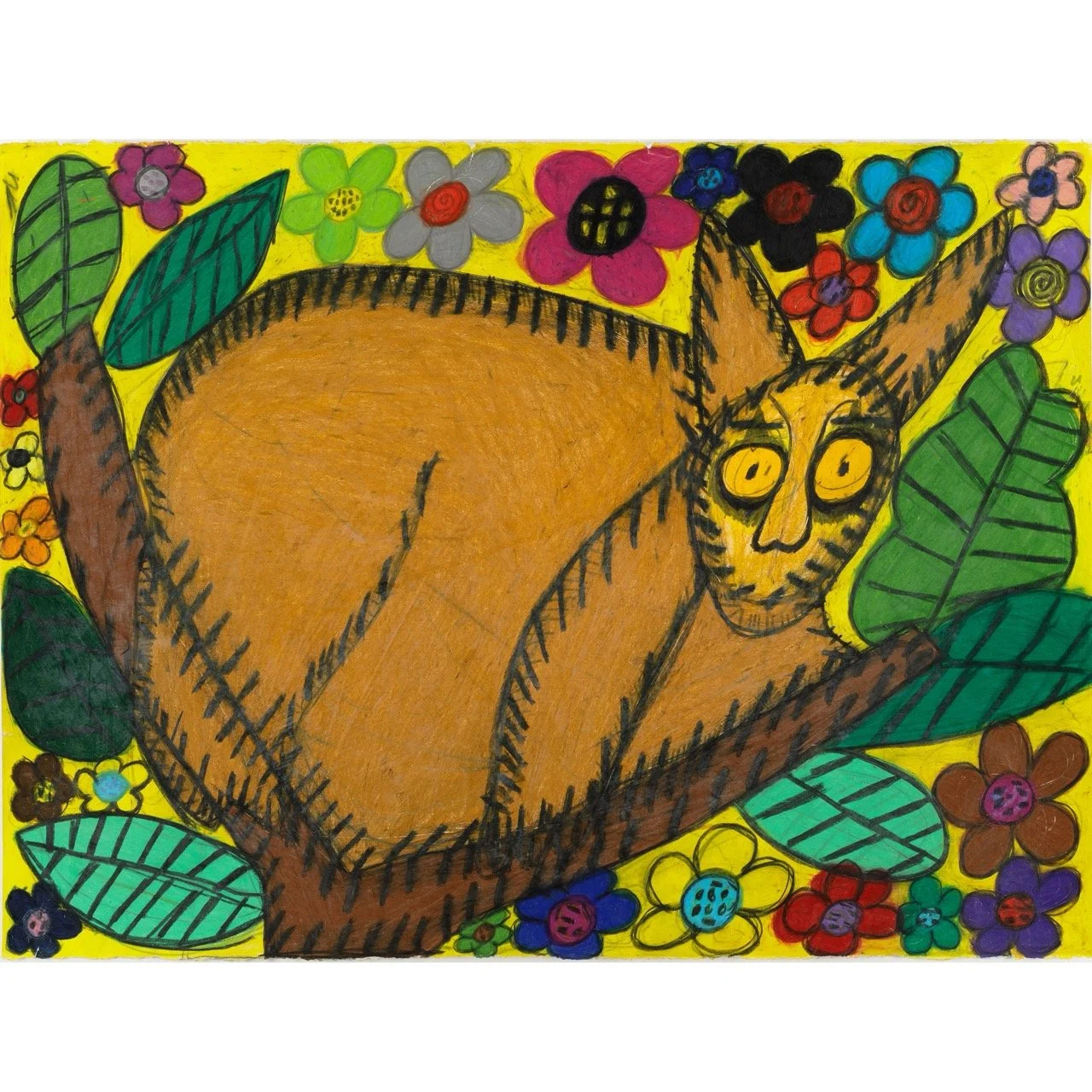 Lemur in Flowers by Irene Rivas
