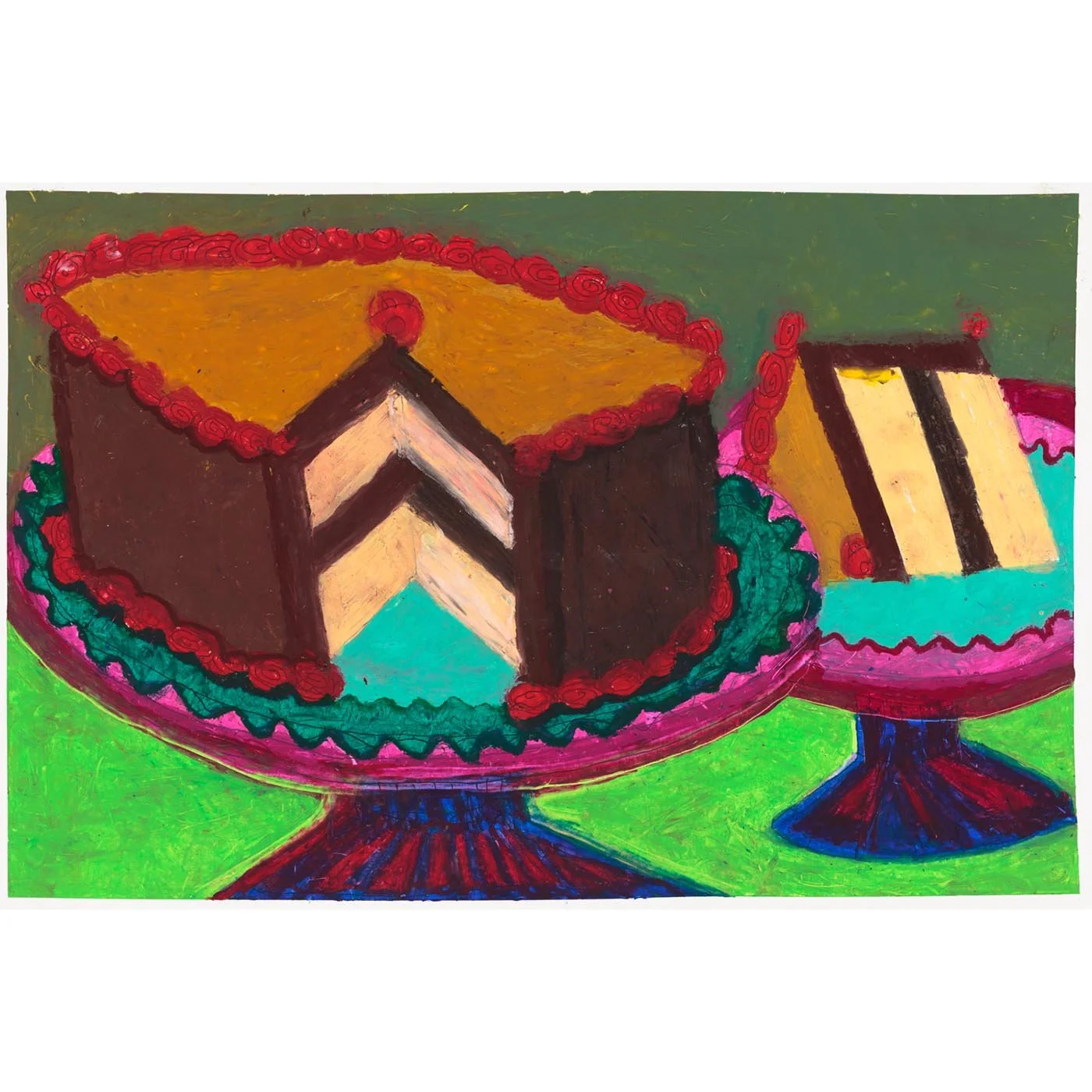 Chocolate Caramel Cake by Camille Holvoet (Framed)