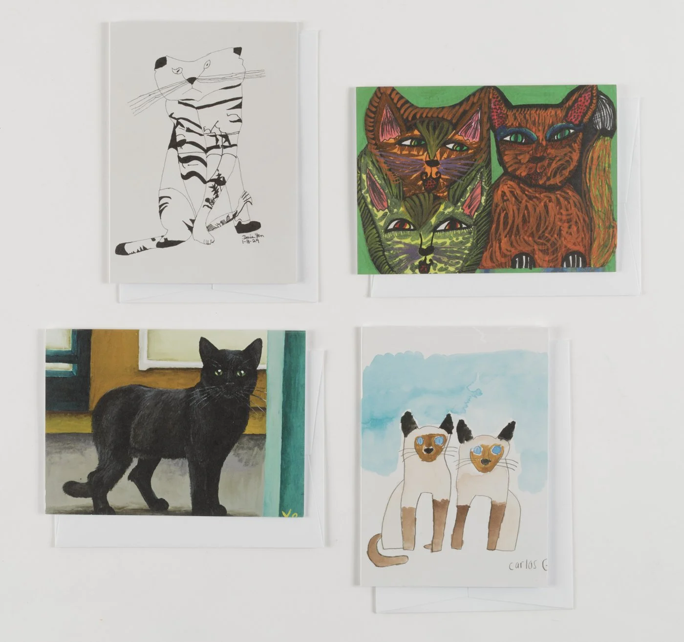 Cats Greeting Card Set