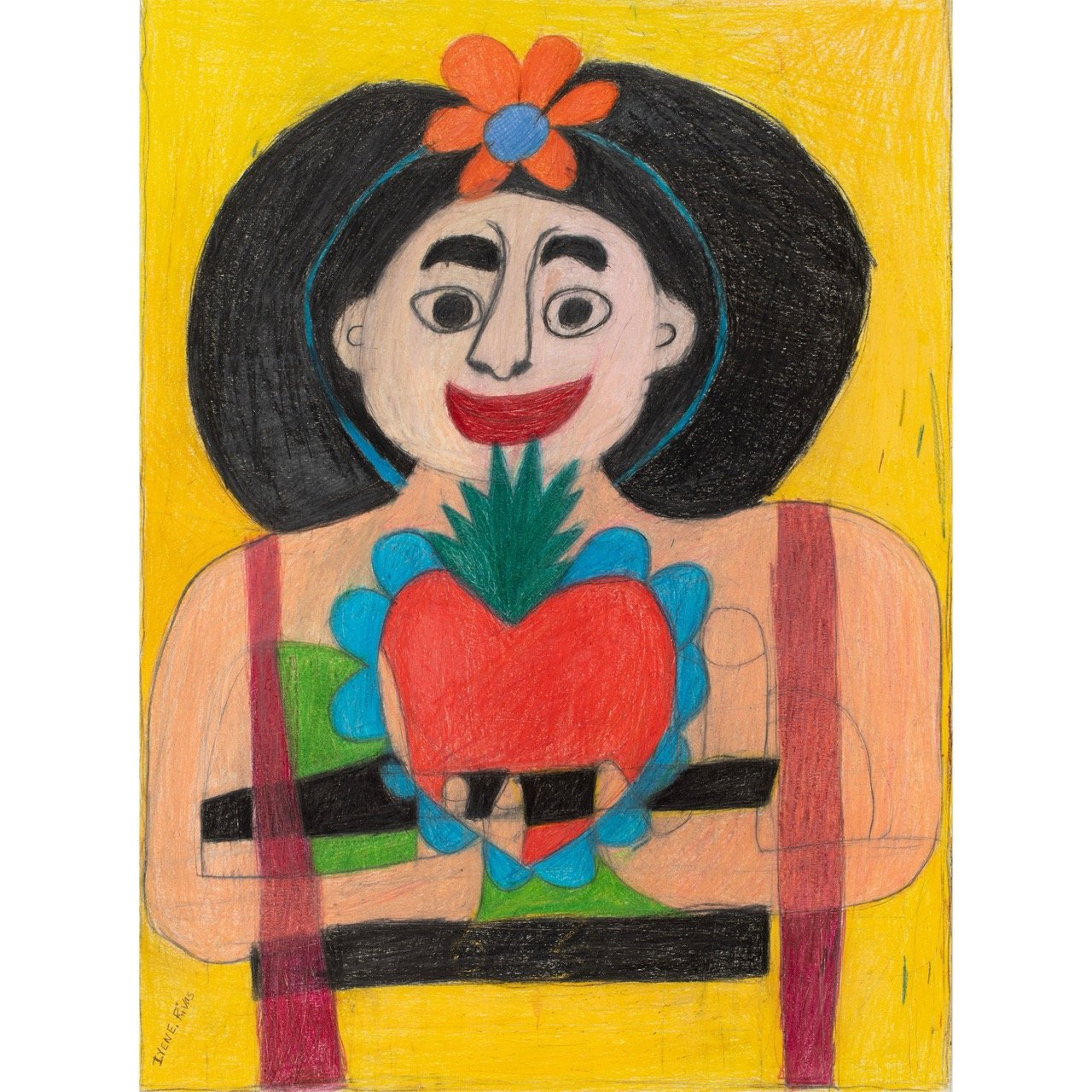 Frida Holding Her Heart by Irene Rivas