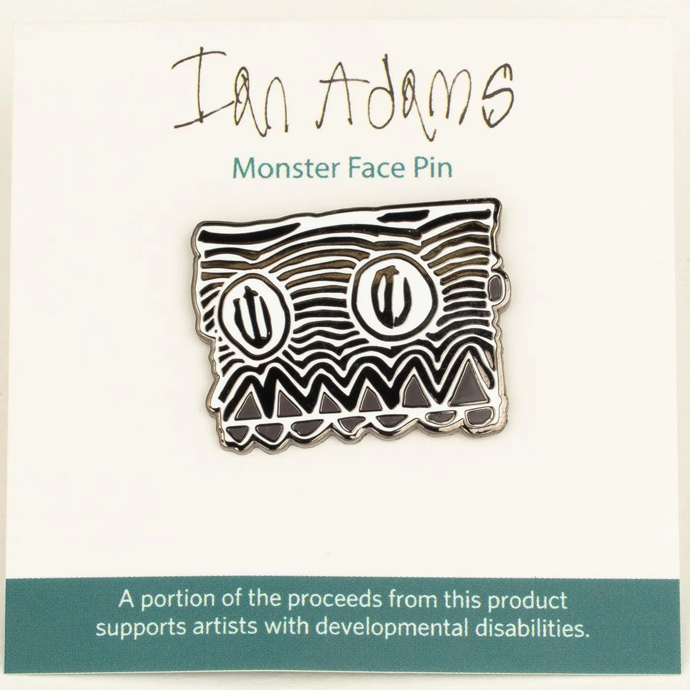 Monster Face Pin by Ian Adams