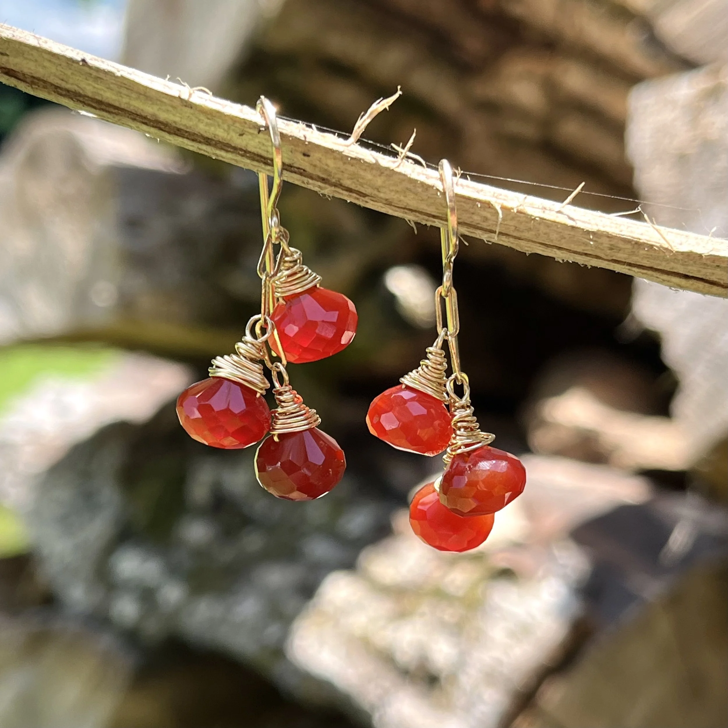 E1249 - Carnelian Drops by Kathleen Doyle-Murphy