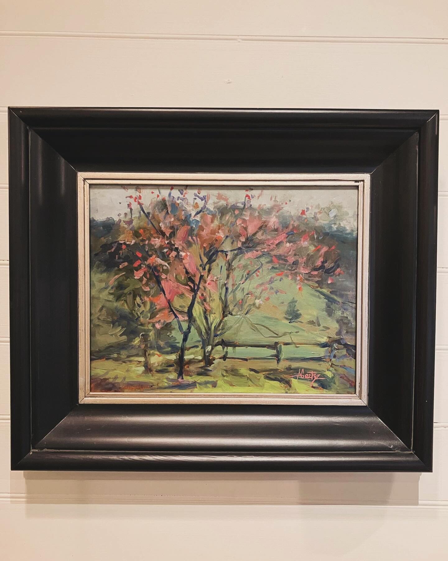 This painting by Leiper&rsquo;s Fork artist Anne Goetze reflects her deep connection to natures abundant beauty.  There is something very special about springtime in Tennessee.  Her painting of a flowering redbud captures its delicate grace and the s