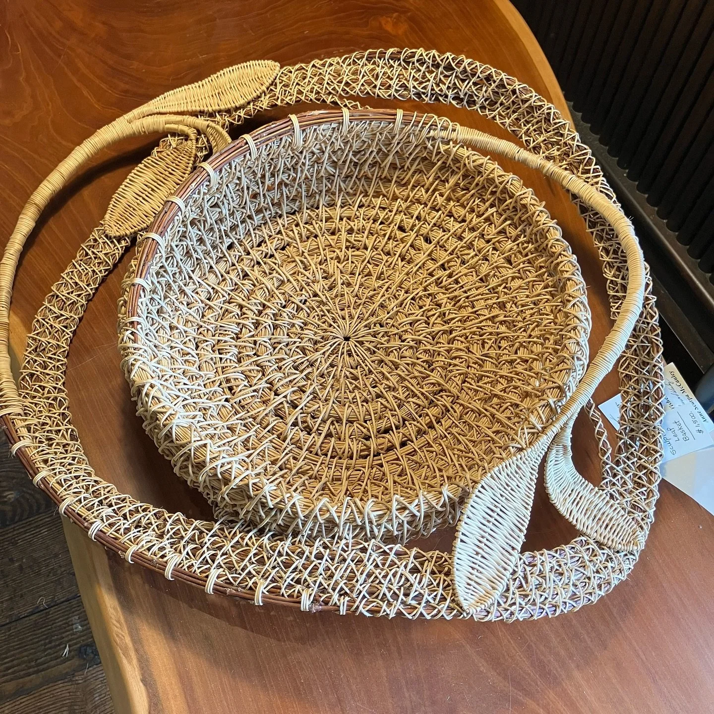 Basket maker Anne McCauley grew up in the Virginia foothills of the Blue Ridge Mountains where her family had a farm that raised dairy goats.  Along the countryside, in the thickets, honeysuckle grew abundantly.  The goats loved the bitter taste of t