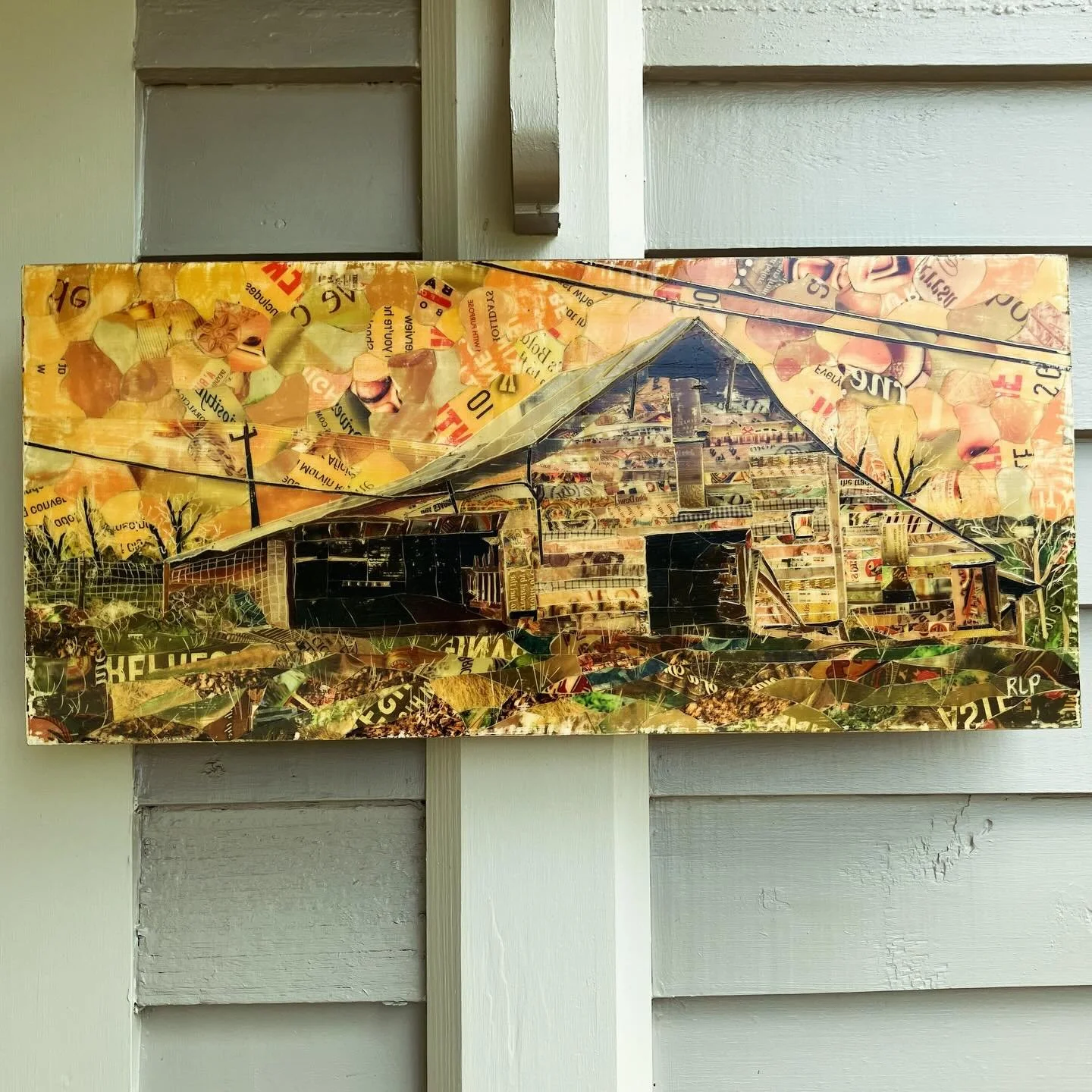 The remarkable paintings of Randy Purcell tend to evoke a feeling of a time past as if looking at a faded photograph.  However, when examining his paintings up close, a complex collage of text and imagery cut from magazines is revealed.  The intricat