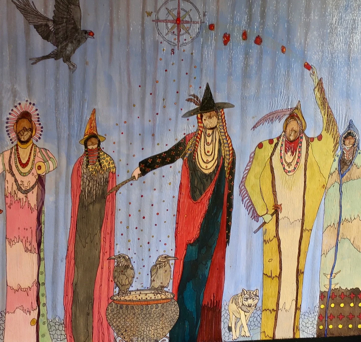 Natasha Stanton expresses herself through the artistic mediums of wood, acrylic paint and ink.  She feels a deep understanding with wood, seeing every piece uniquely and finding within, its own personality.  She creates by incorporating the patterns