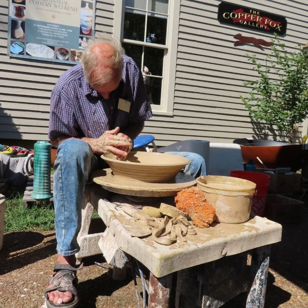 Heartfelt thanks to all of our wonderful ceramic artists here @thecopperfoxgallery ! Yesterday’s pottery celebration was fantastic with 6 ceramic artists demonstrating here at the gallery with hand building and their wheels. Clay and conversati