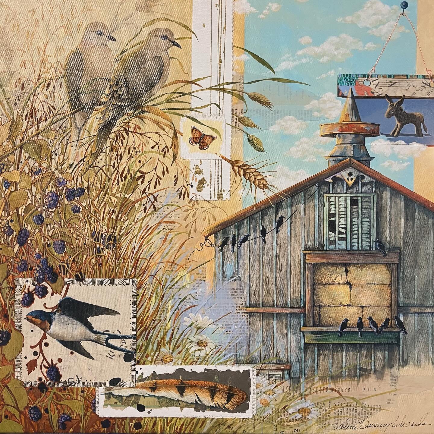 Valerie Edwards grew up on a farm in Ohio where she had horses, a kiln and an easel.  She was exposed to nature and art at an early age.  This has stayed with her and has deeply influenced her sculptures and paintings.  In her paintings Valerie uses