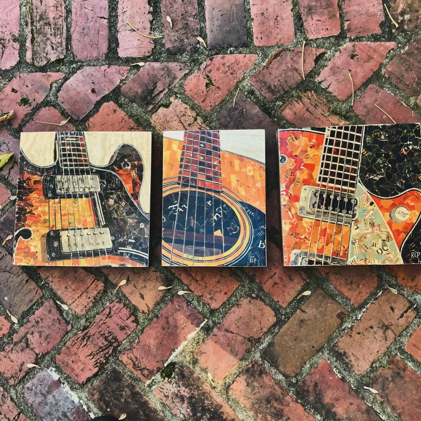 Randy Purcell has created &ldquo;The Honeytone Series&rdquo; to celebrate the soulful connection between music, memory and craftsmanship.  These guitar paintings are rendered through his unique process of transferring ink from recycled magazines onto
