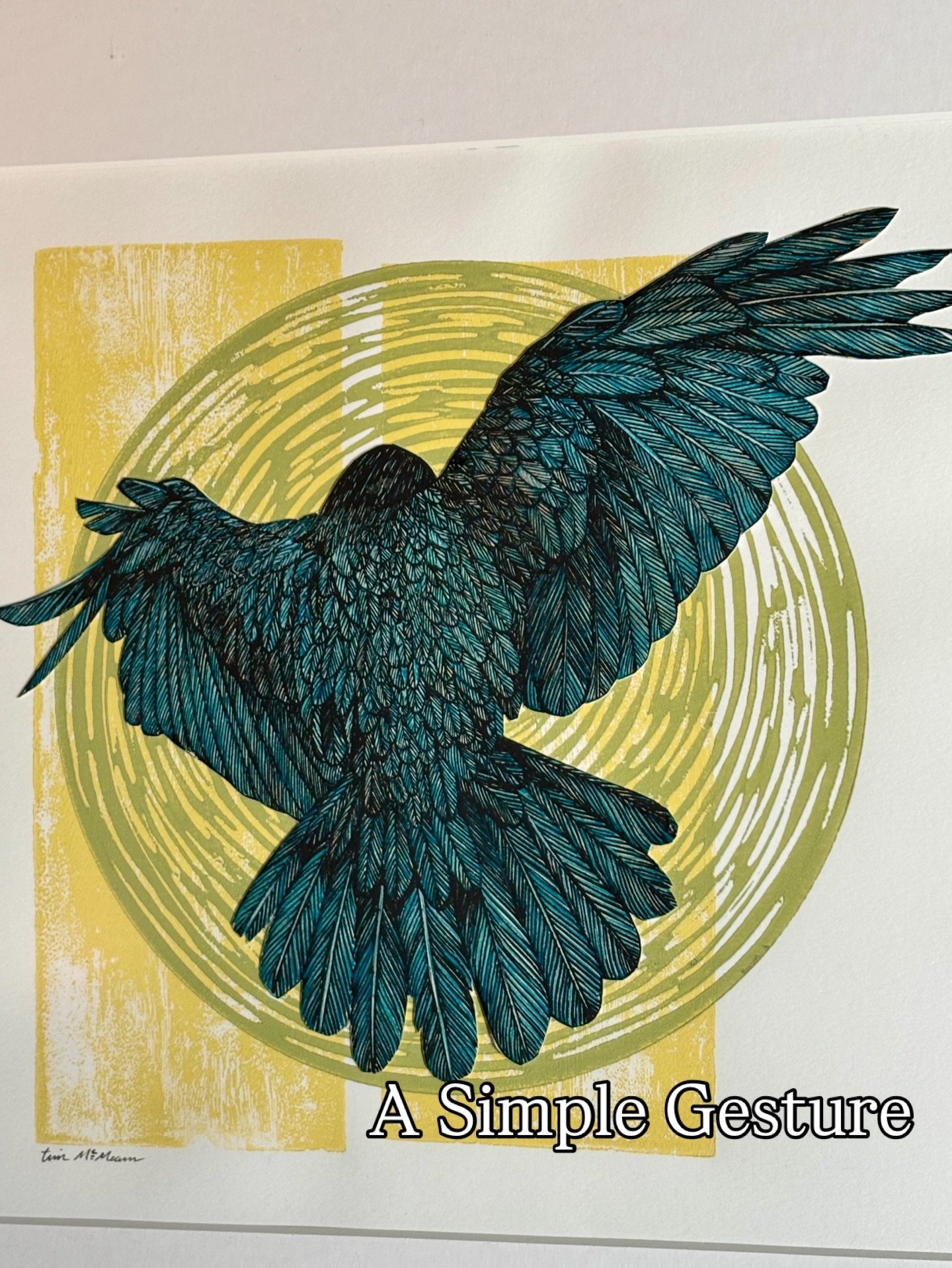 Spending summers visiting our National Parks, Tim McMeans connects deeply with nature and the animals that inhabit these wonderful places.  Using wood, paint, smoke and ink, Tim has created a unique look in his paintings and prints that reflect his r