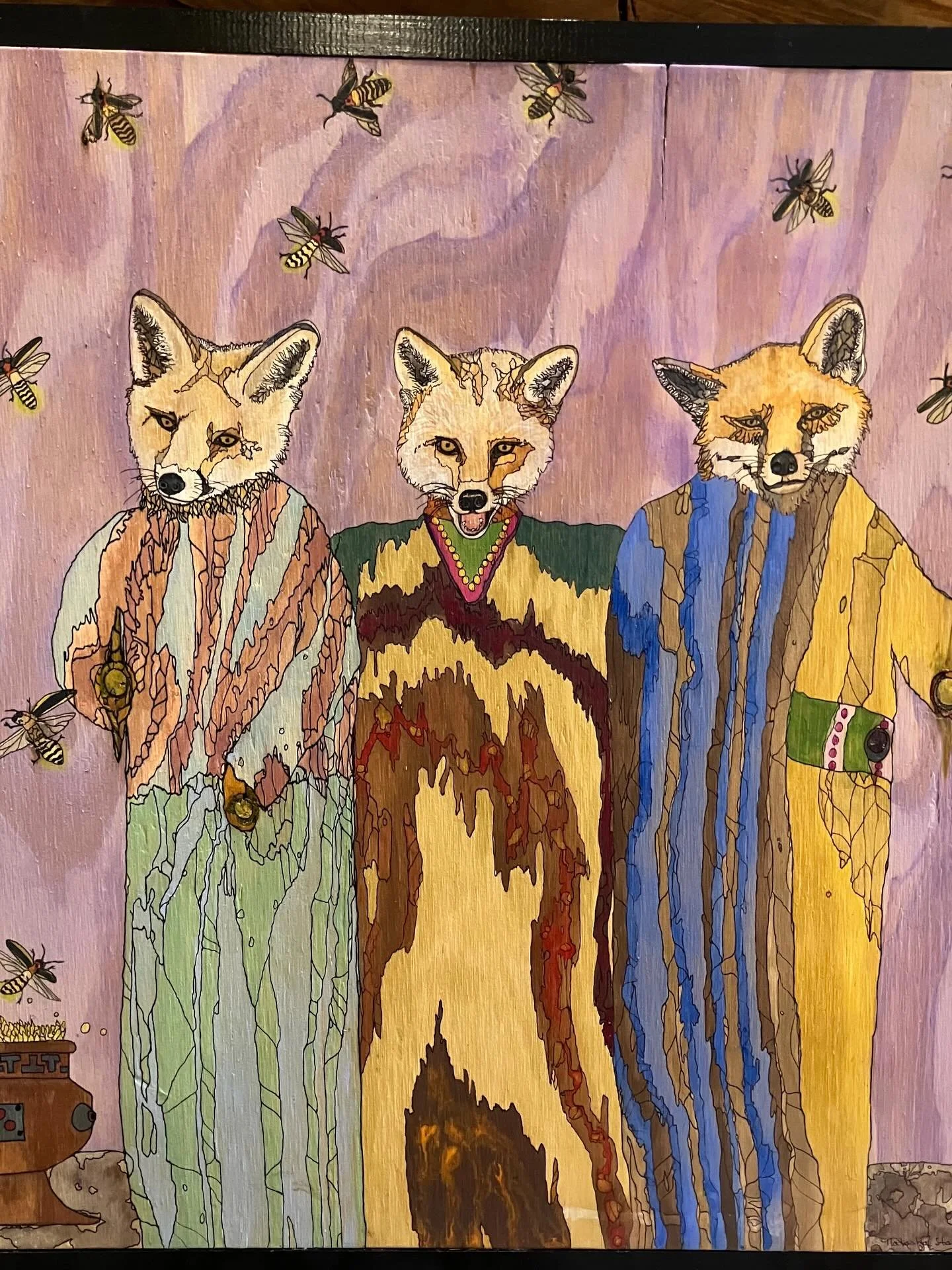 Having explored many artistic mediums over the years, Natasha Stanton found her artistic voice with wood, acrylic paint and ink.  She believes that she has a type of innate understanding with wood.  She sees in every piece of wood an individual perso