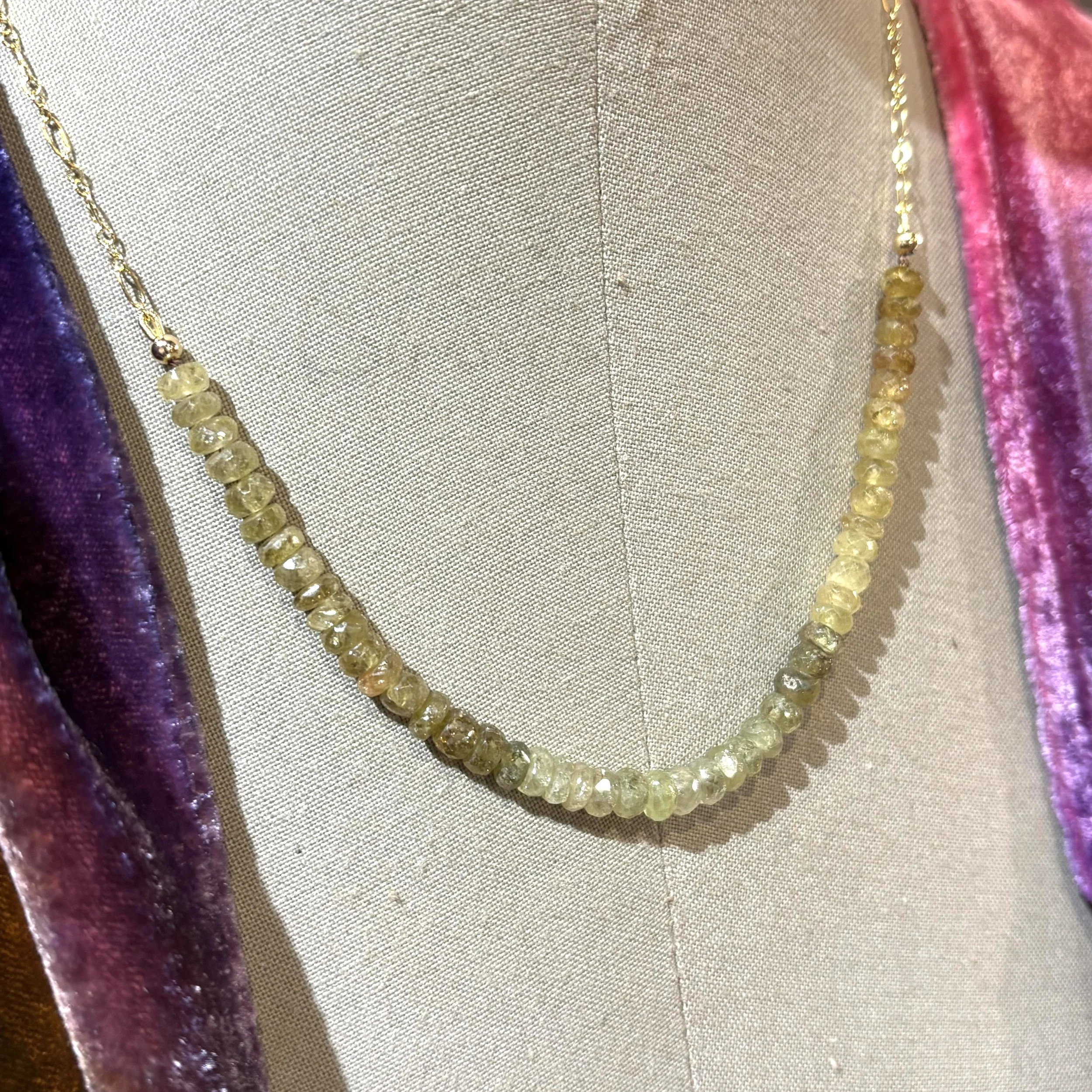 Green Garnet Necklace by Kathleen Doyle-Murphy