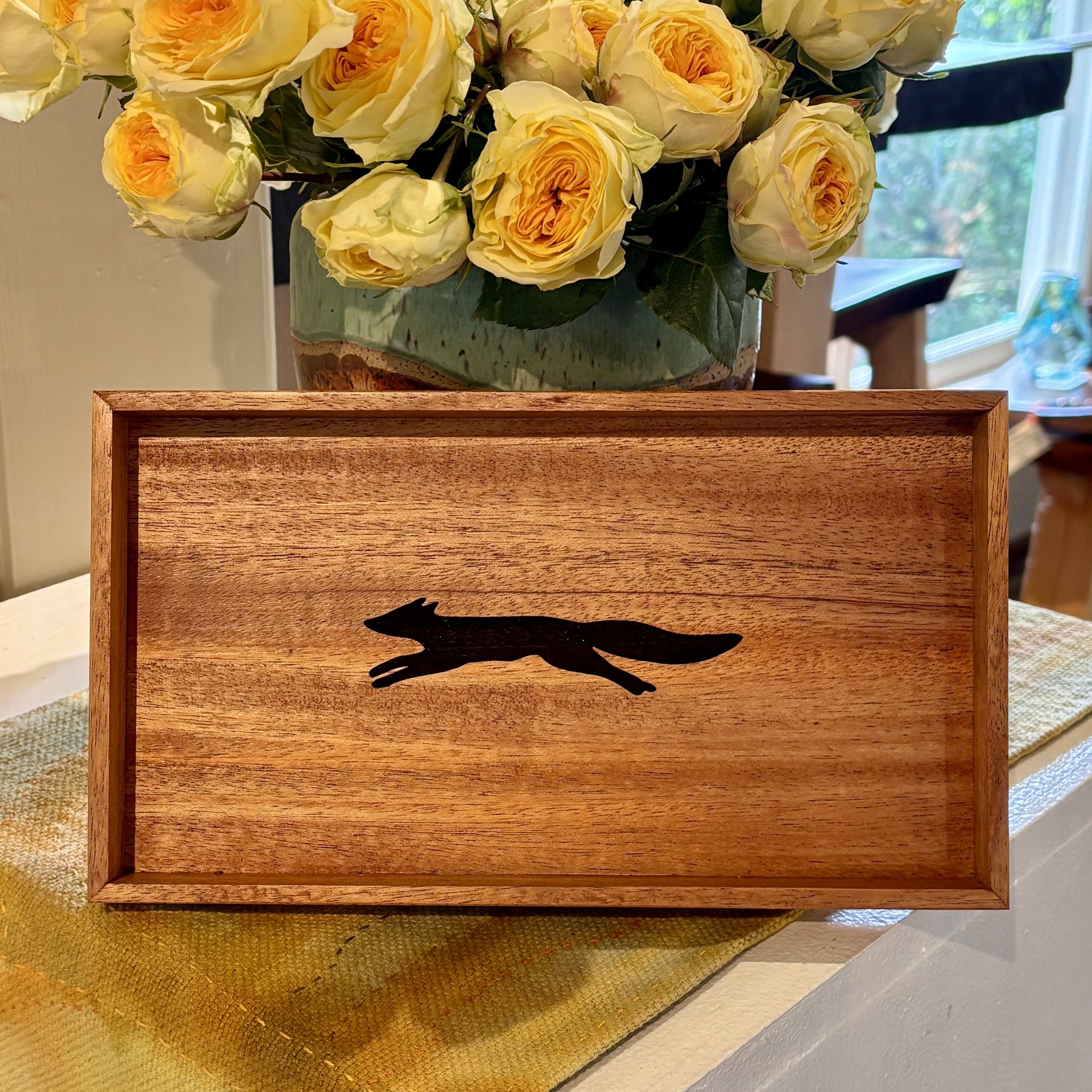 Mahogany Fox Trays by Jim Brackett