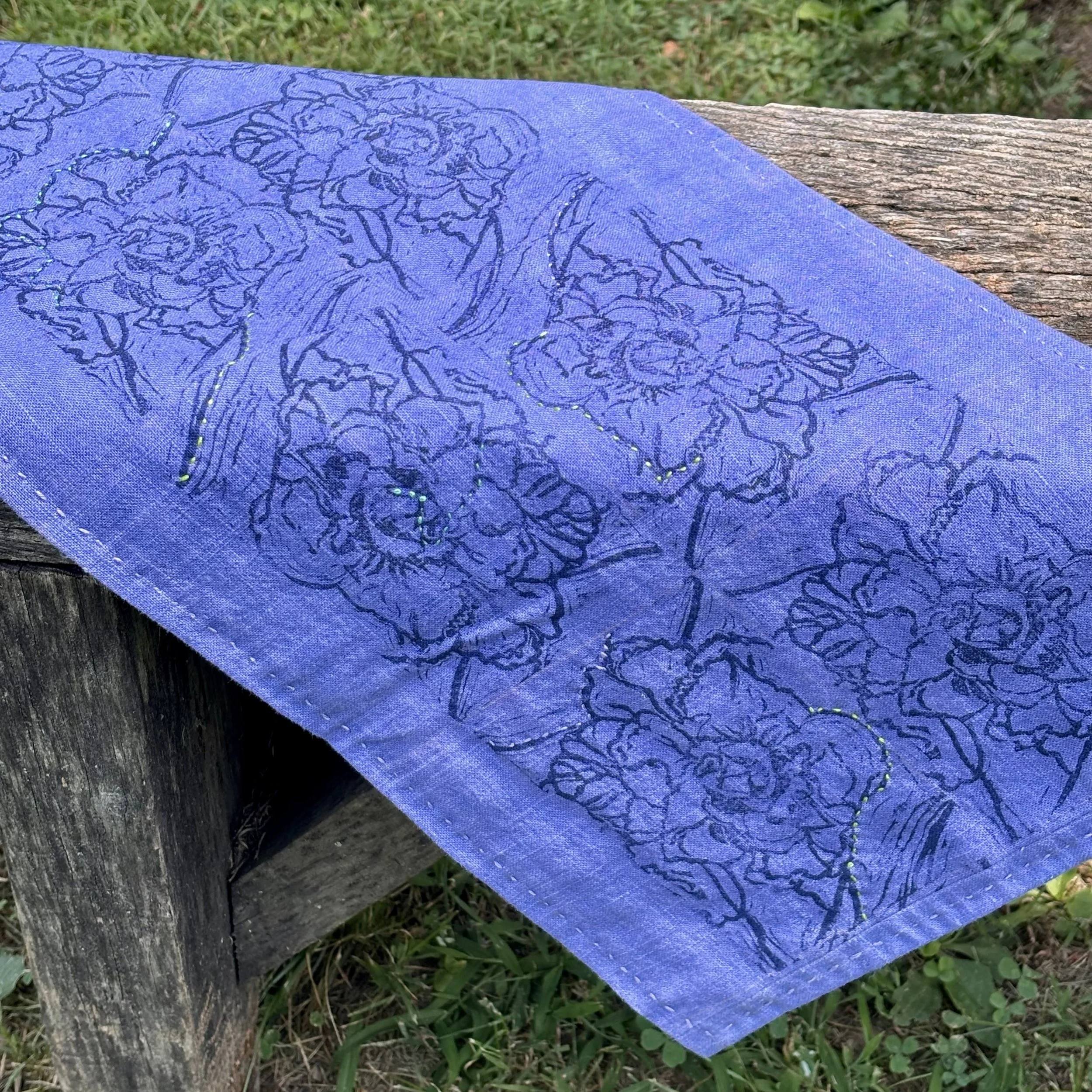 Cabbage Roses Table Runner by Ruth Simon McRae