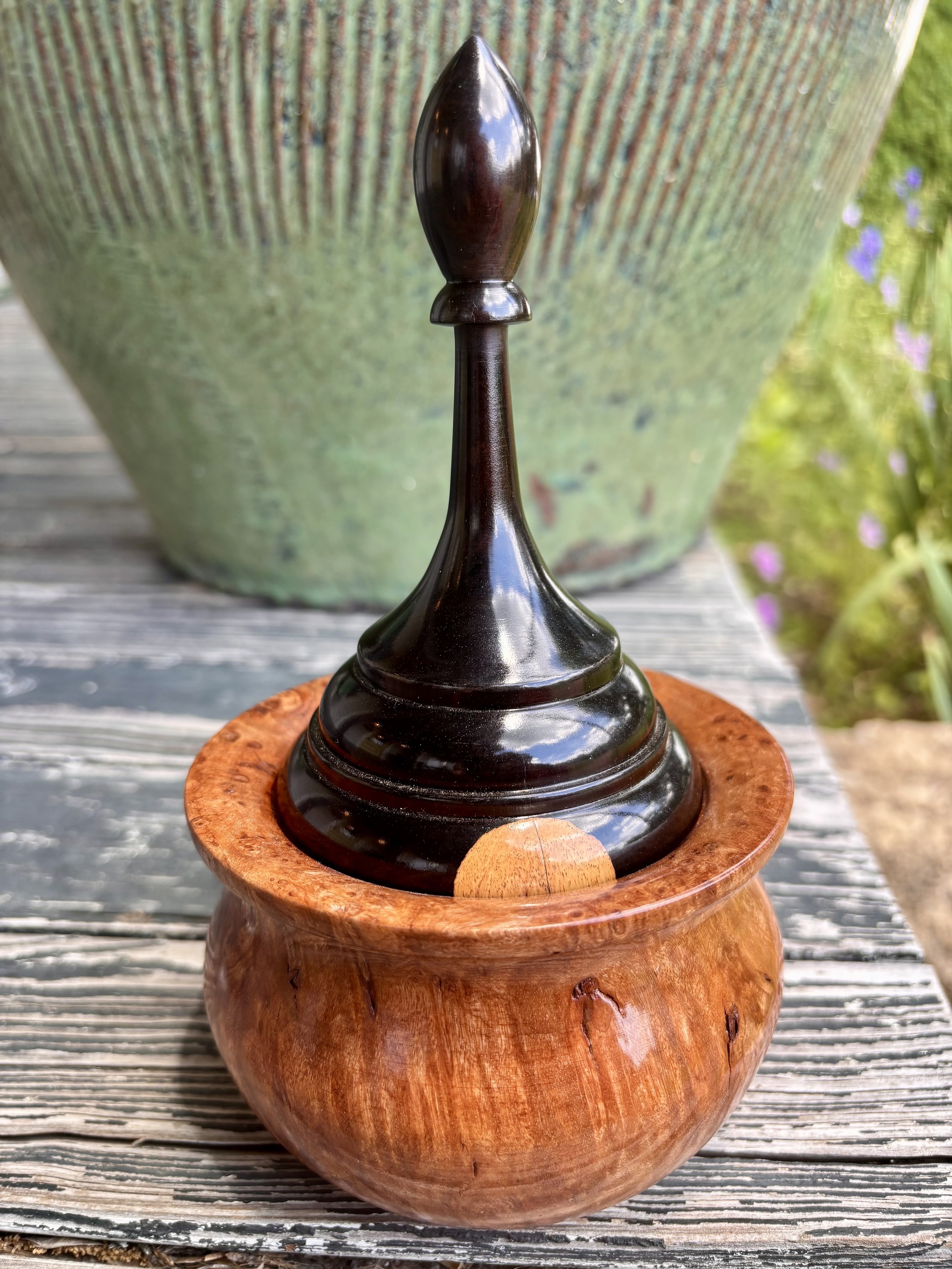 Elm & Ebony Bowl by Alf Sharp
