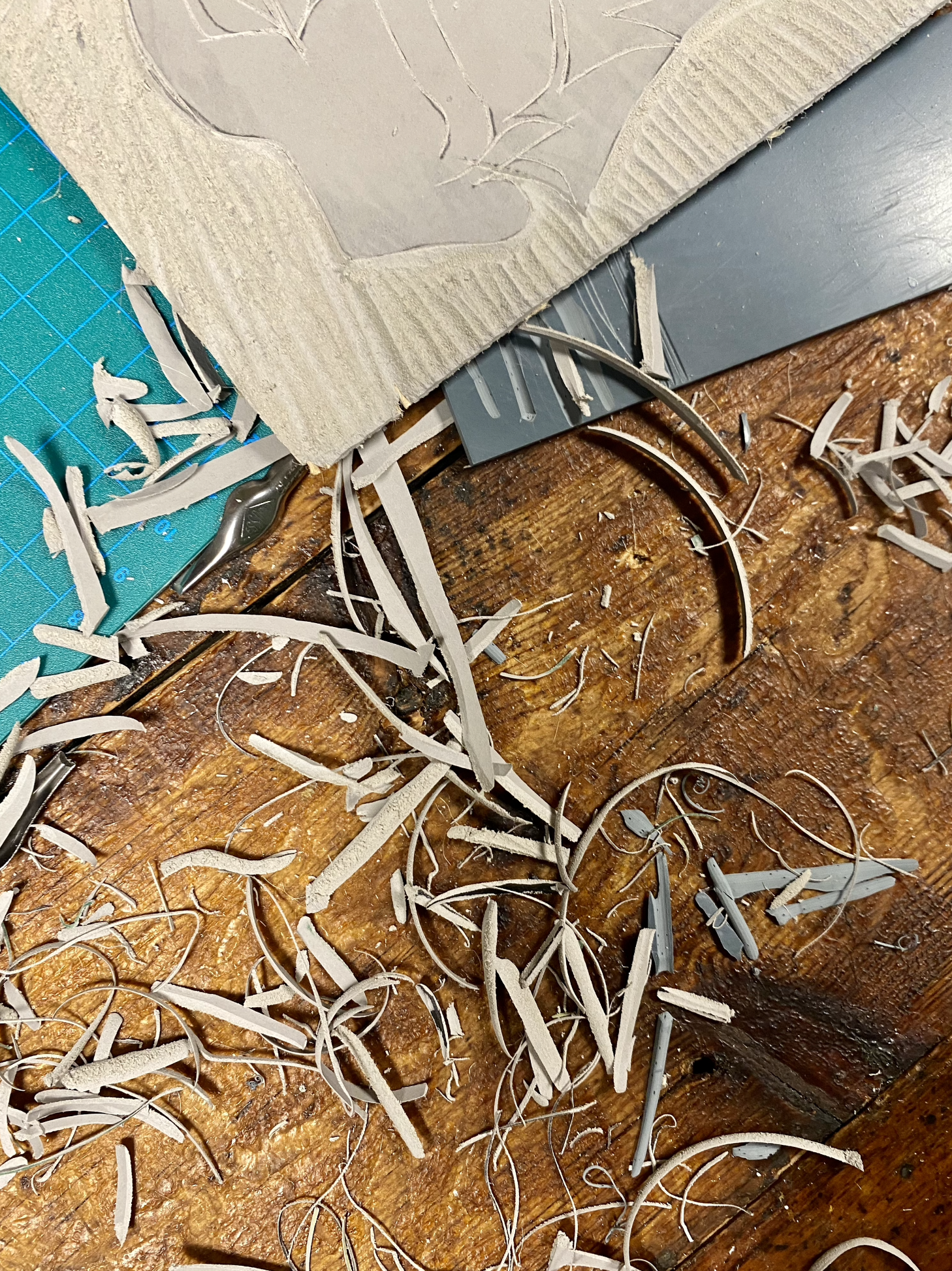 Bundskrebarne Linoleumstryk