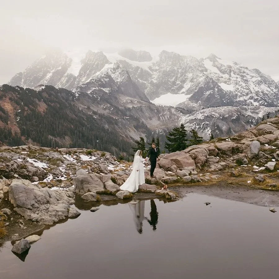 Snowy Mount Baker Elopement