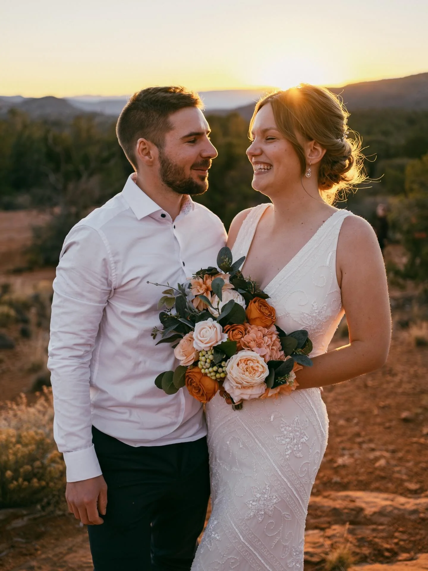 As desert elopement season is currently at its peak, I&rsquo;d like to share some reasons why winter &amp; spring are the best times to run away to the southwest ✨

First, the weather is ideal! If I had to pick my favorite months, I&rsquo;d say Novem