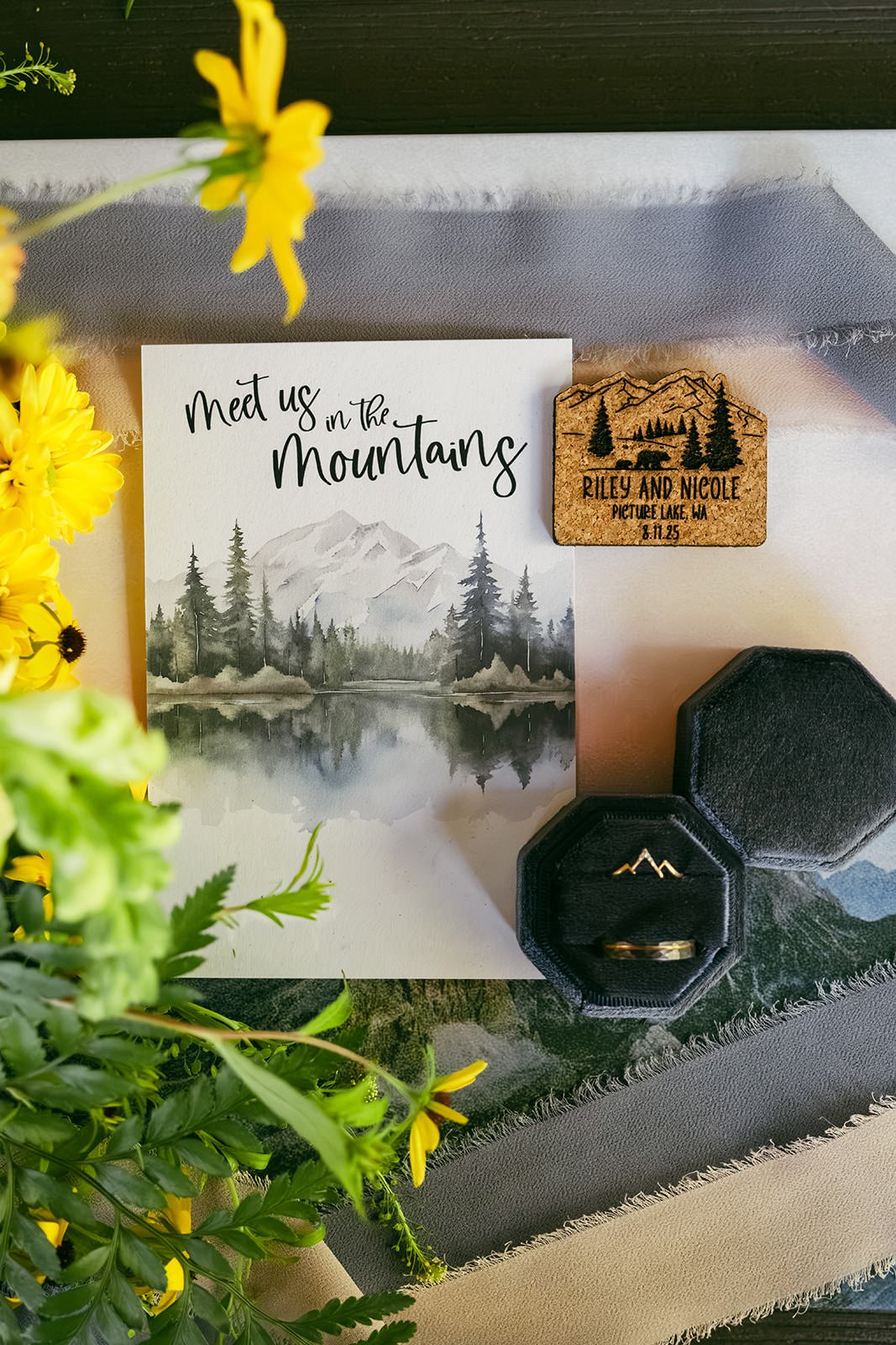 Flat Lay Wedding Detail Photos
